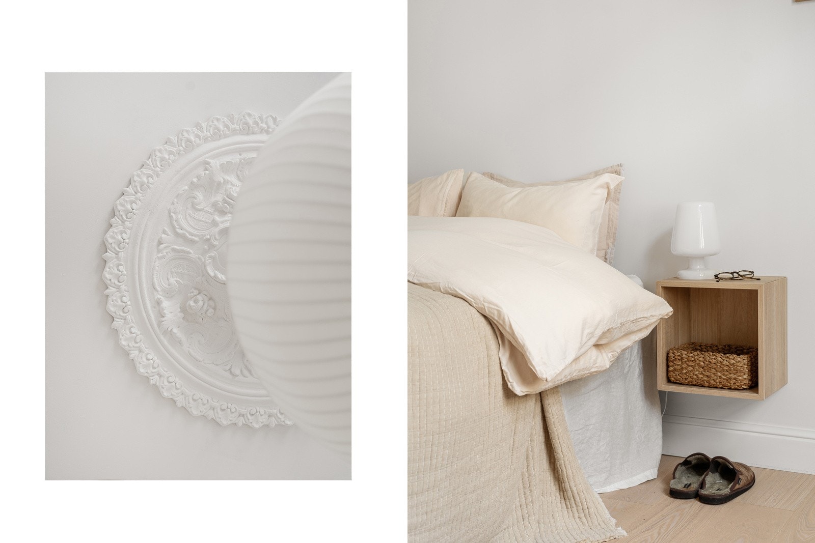 Også her går de klassiske detaljene igjen, som stukkatur og rosett. Galleribilde