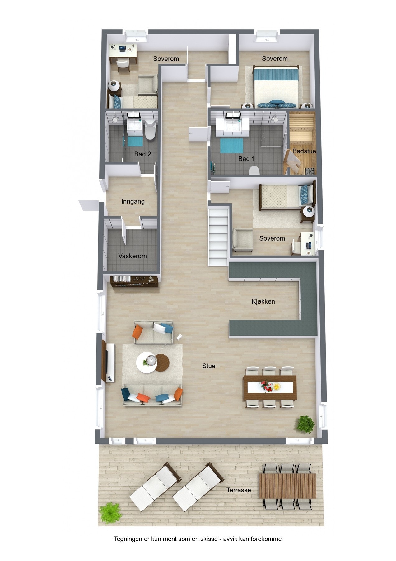 Plantegning 1. etasje Galleribilde