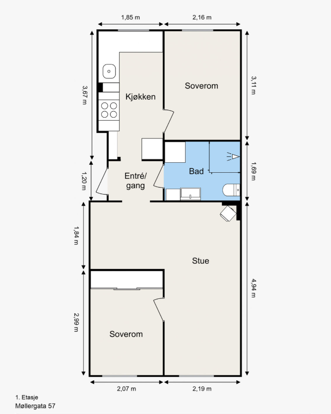 Plantegning Galleribilde