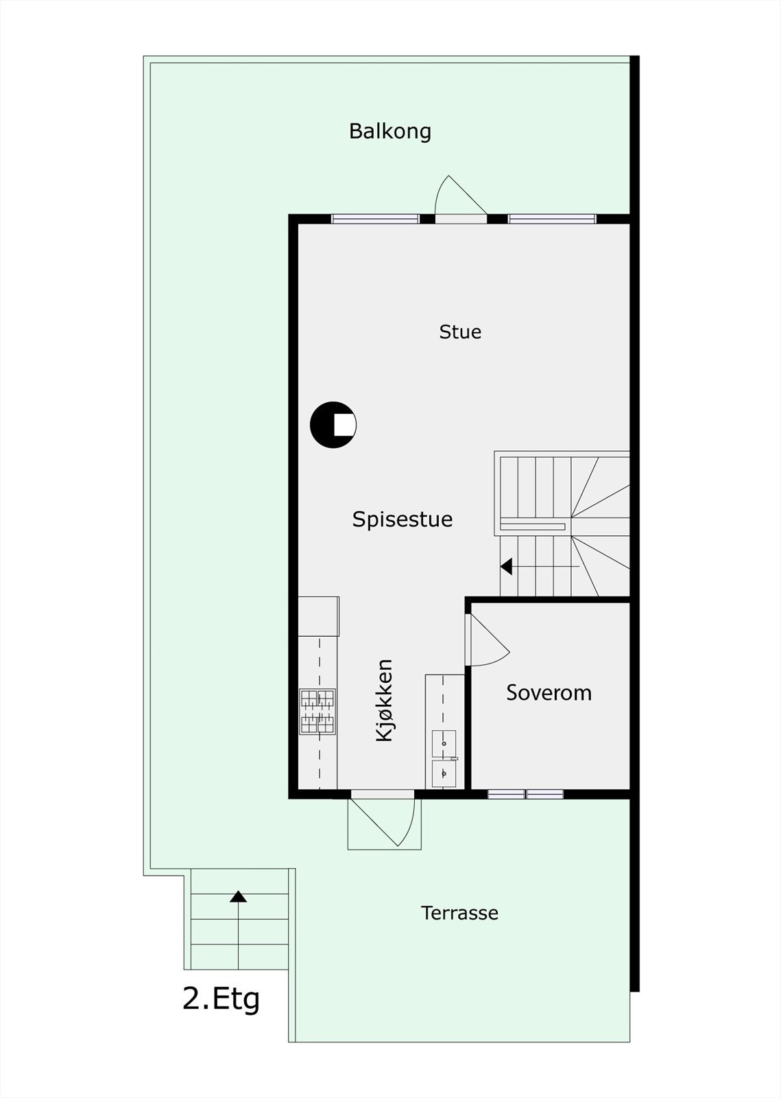 Planløsning 1. etasje Galleribilde