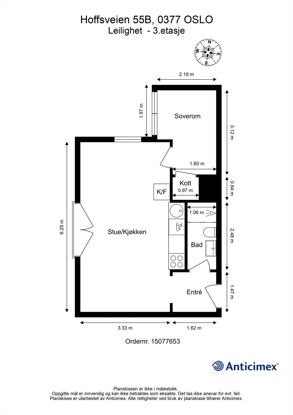 Plantegning 3.etasje Galleribilde