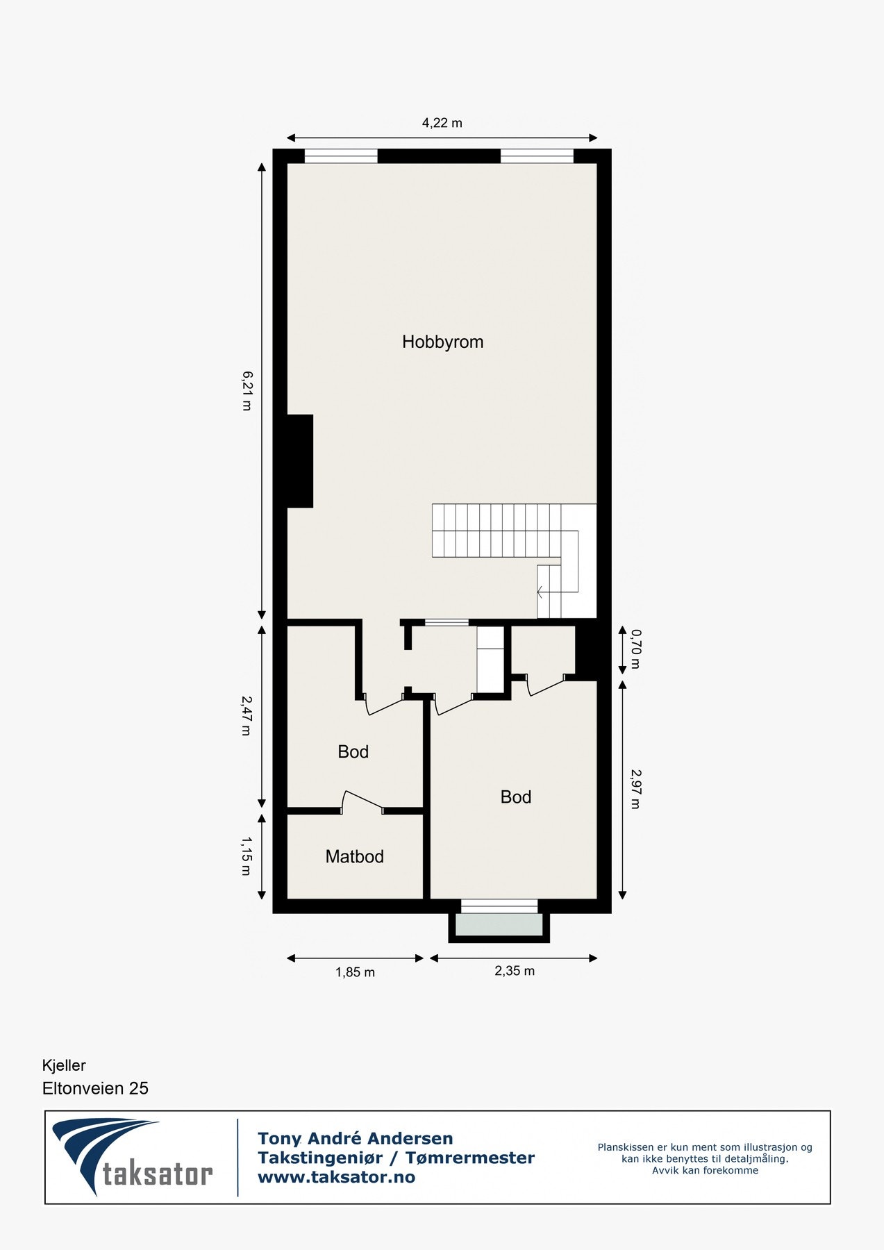 Underetasje med stort potensiale Galleribilde