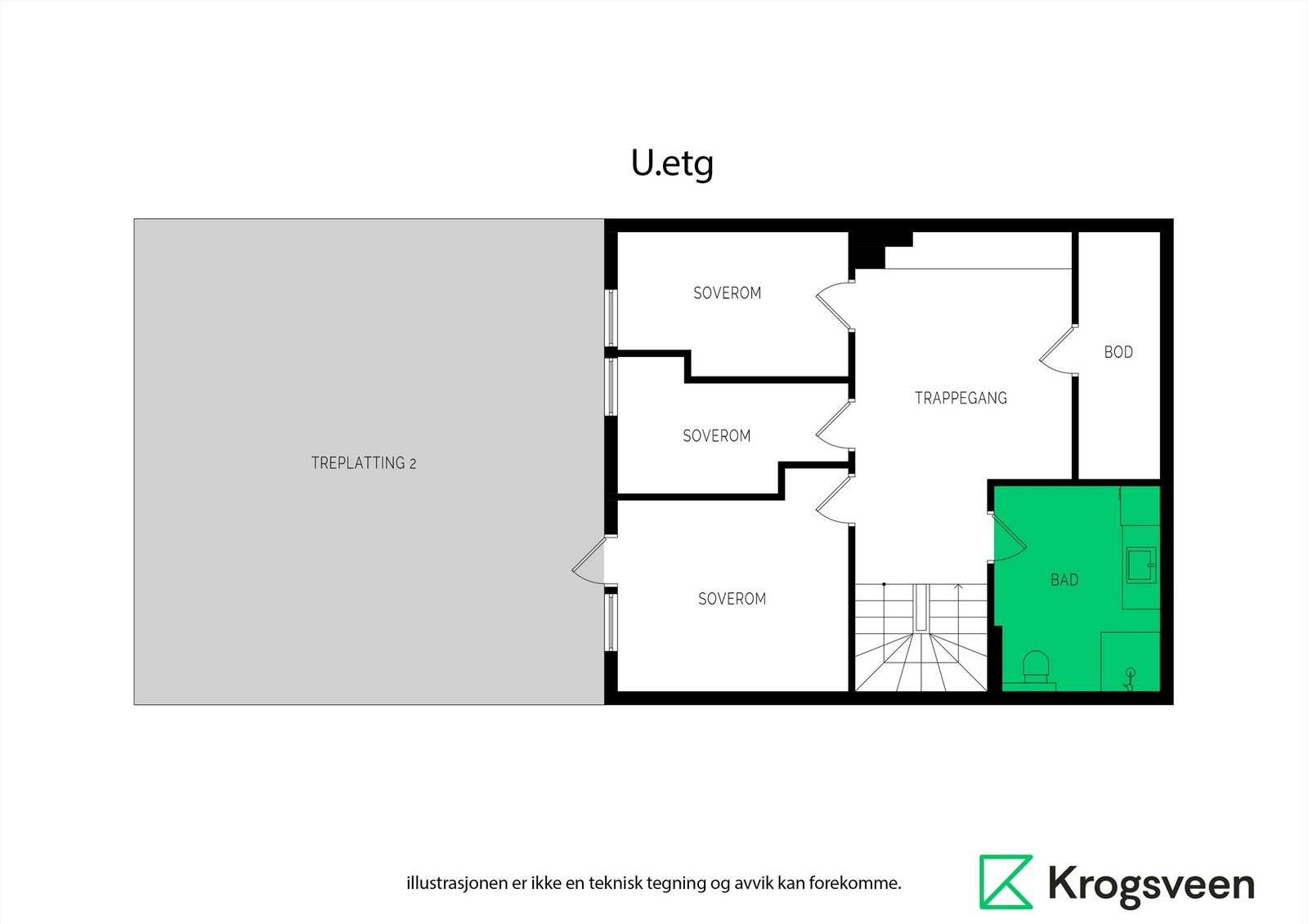 Plantegning underetasje Galleribilde