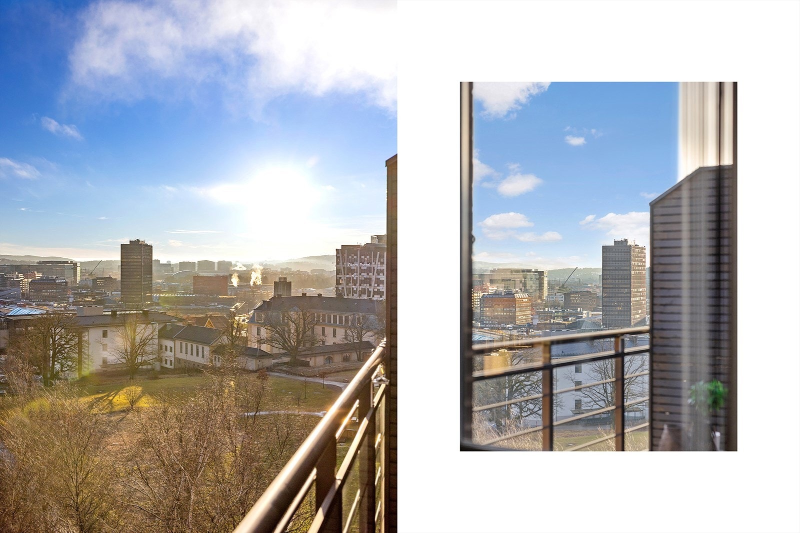 Fra balkongen er det flott by-utsikt! Galleribilde