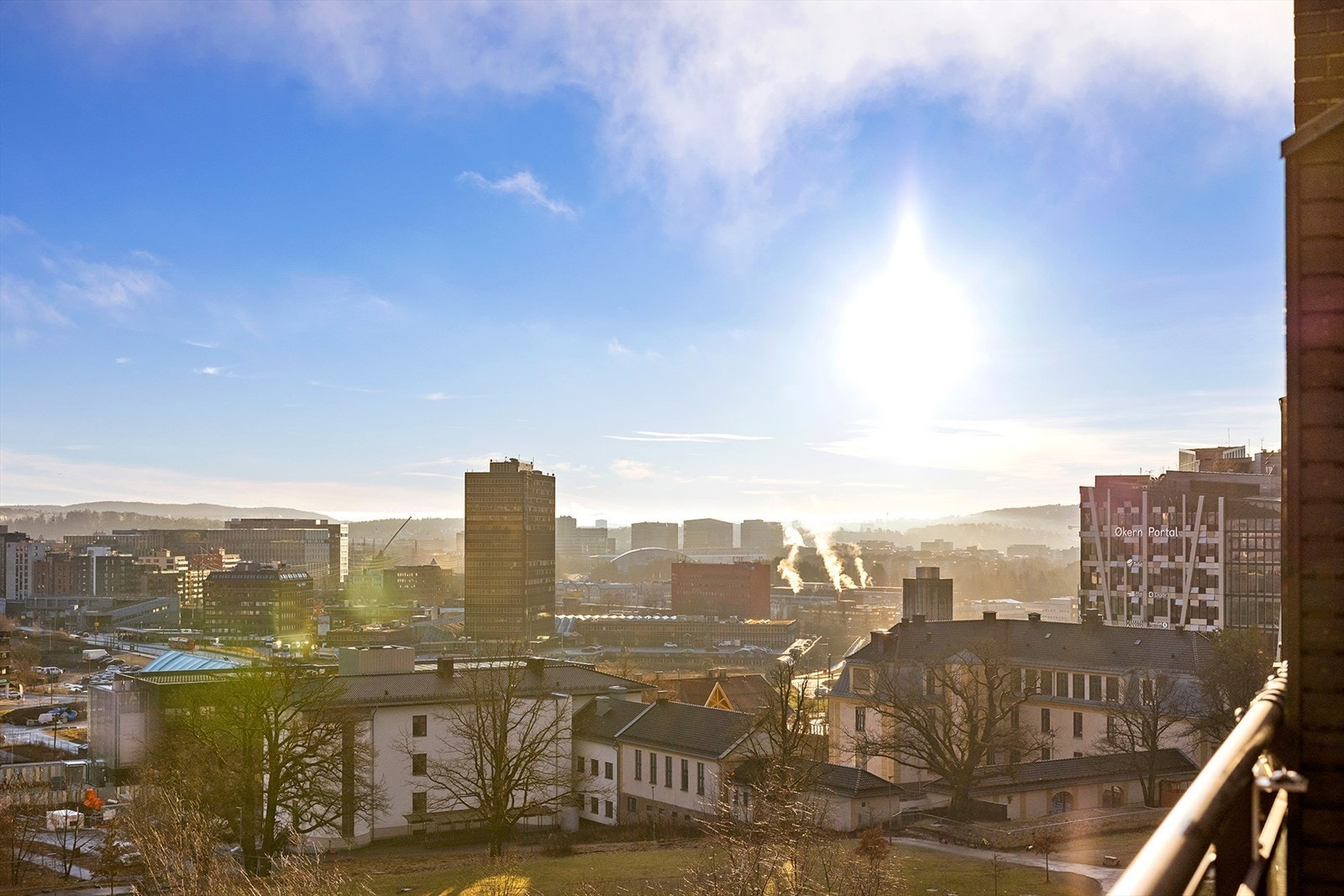 Utsikt fra balkong. Galleribilde
