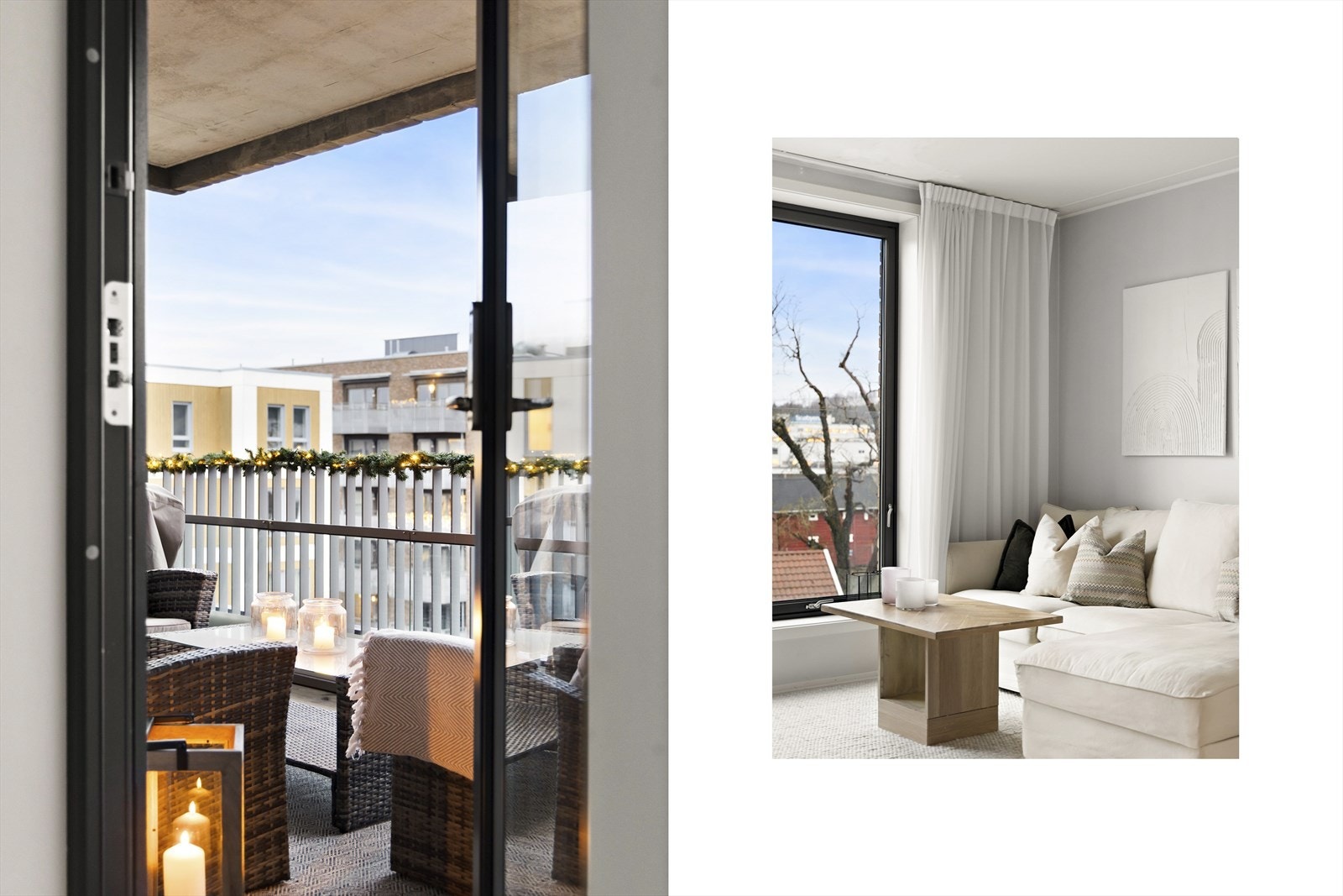 Fra stuen er det utgang til en romslig og overbygget balkong på ca. 10 m². Galleribilde