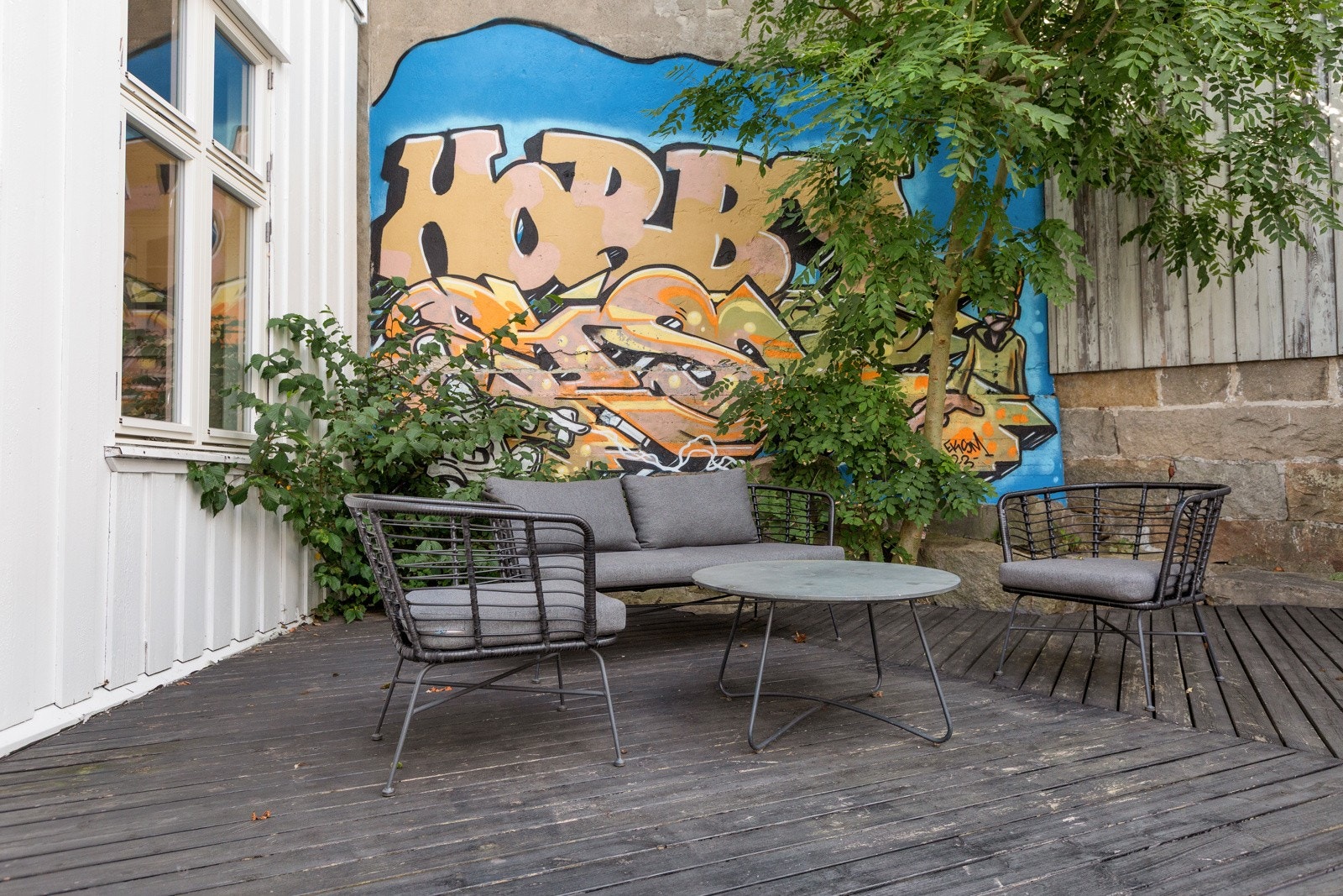 Opparbeidet uteplass på tomten- for de gode stunder Galleribilde