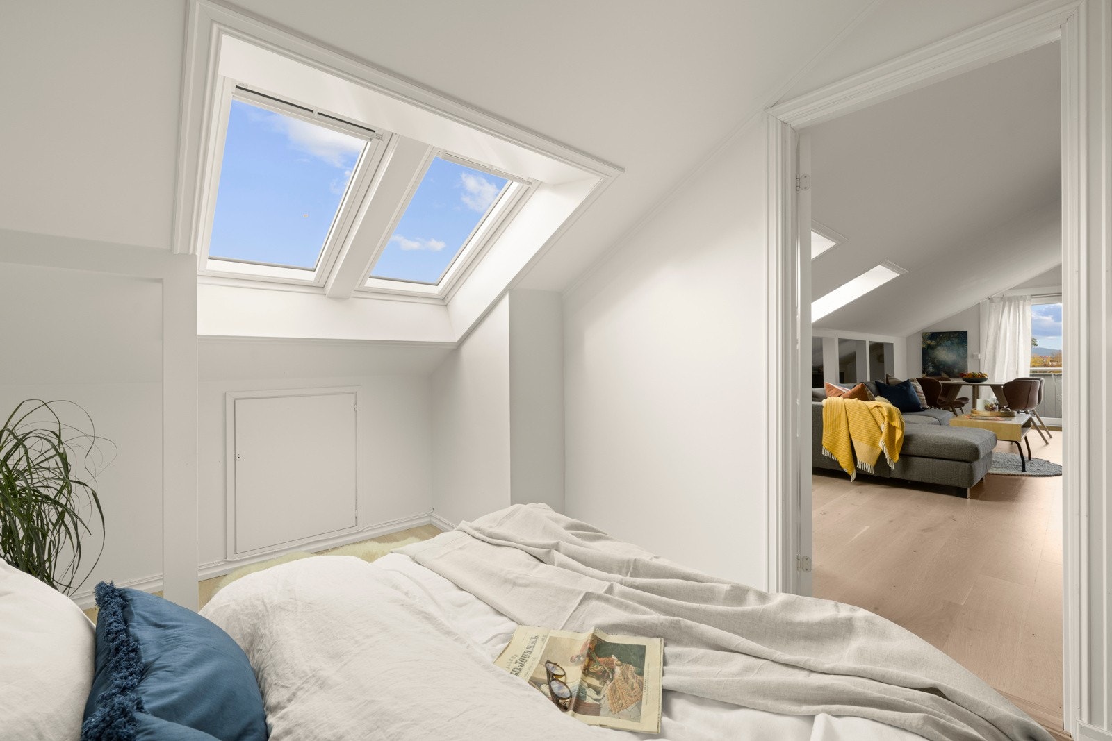 Rolig og behagelig soverom - et naturlig sted å lande. Galleribilde