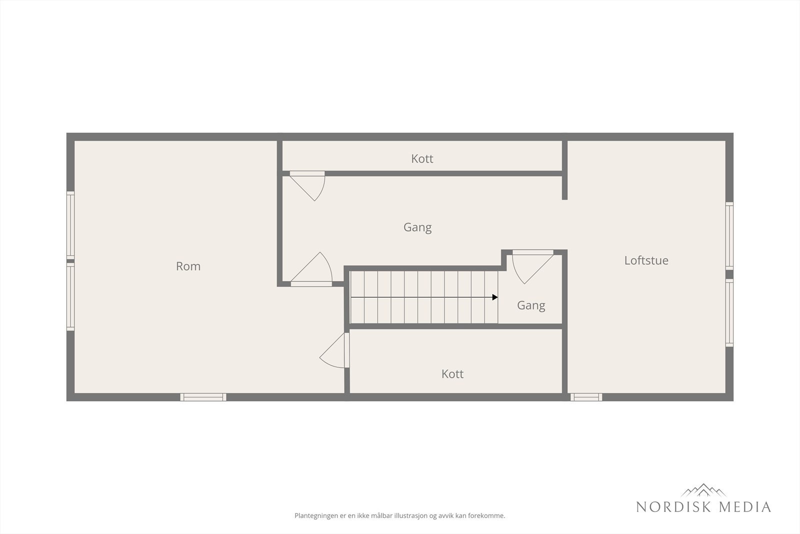Plantegning for loftsetasjen. Galleribilde