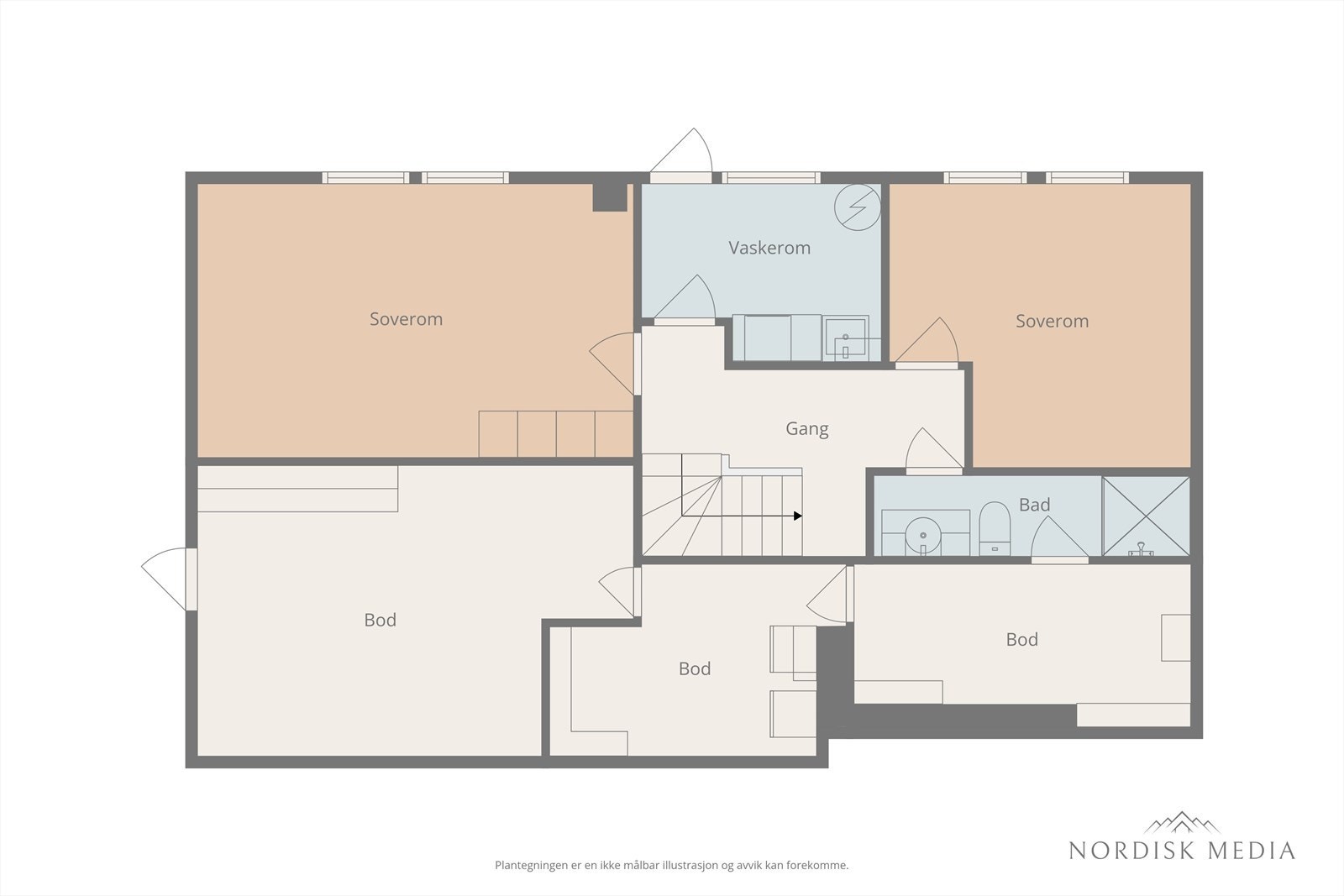 Plantegning for underetasjen. Galleribilde