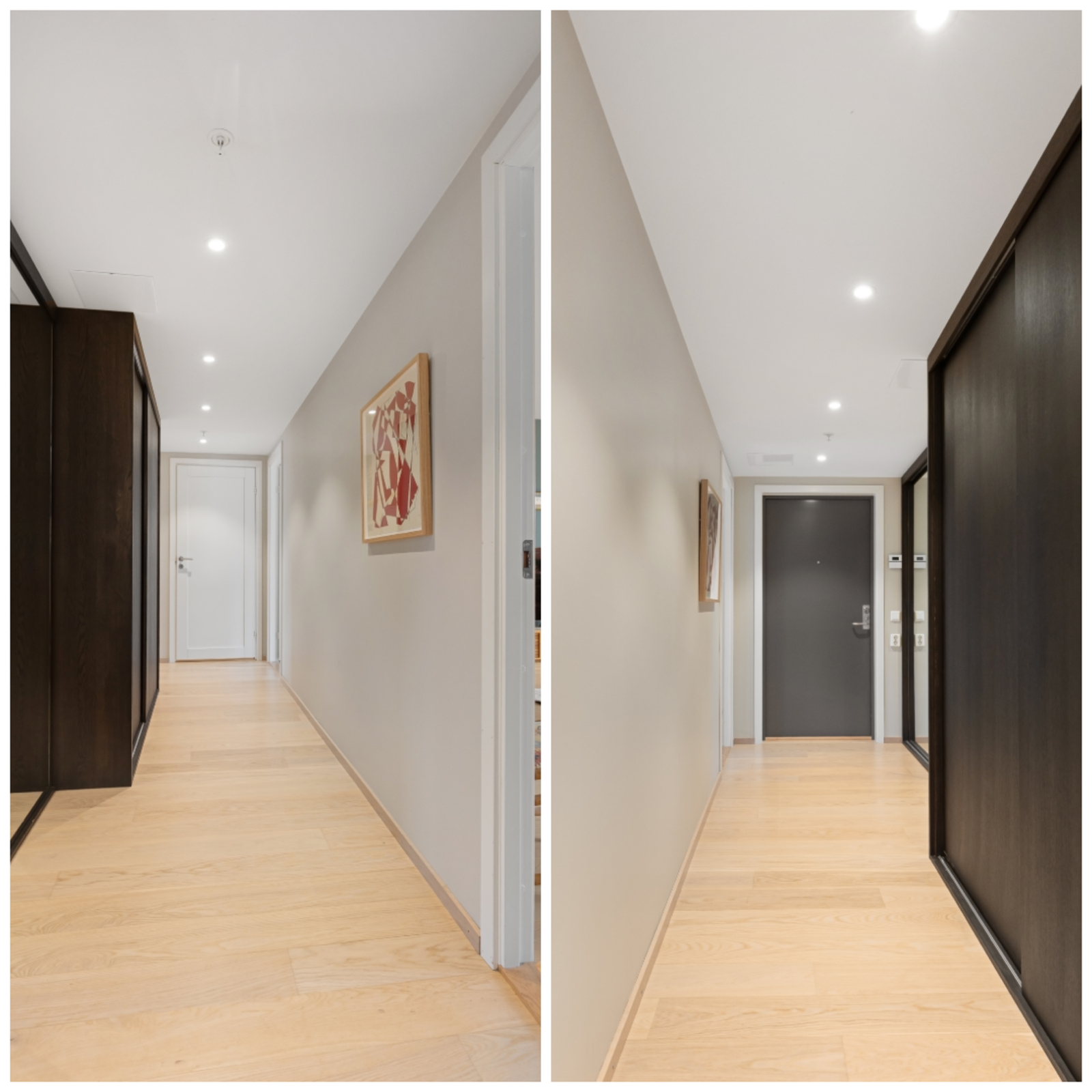 Entréen ønsker deg velkommen med god plass og en romslig skyvedørsgarderobe som holder yttertøyet pent organisert. Galleribilde