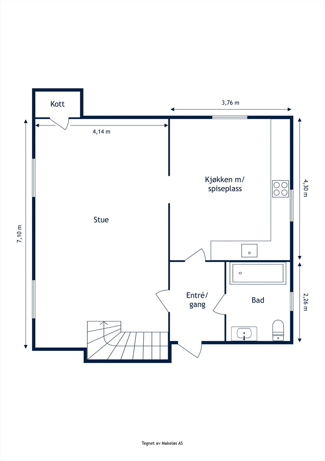 Plantegning 1. etasje Galleribilde