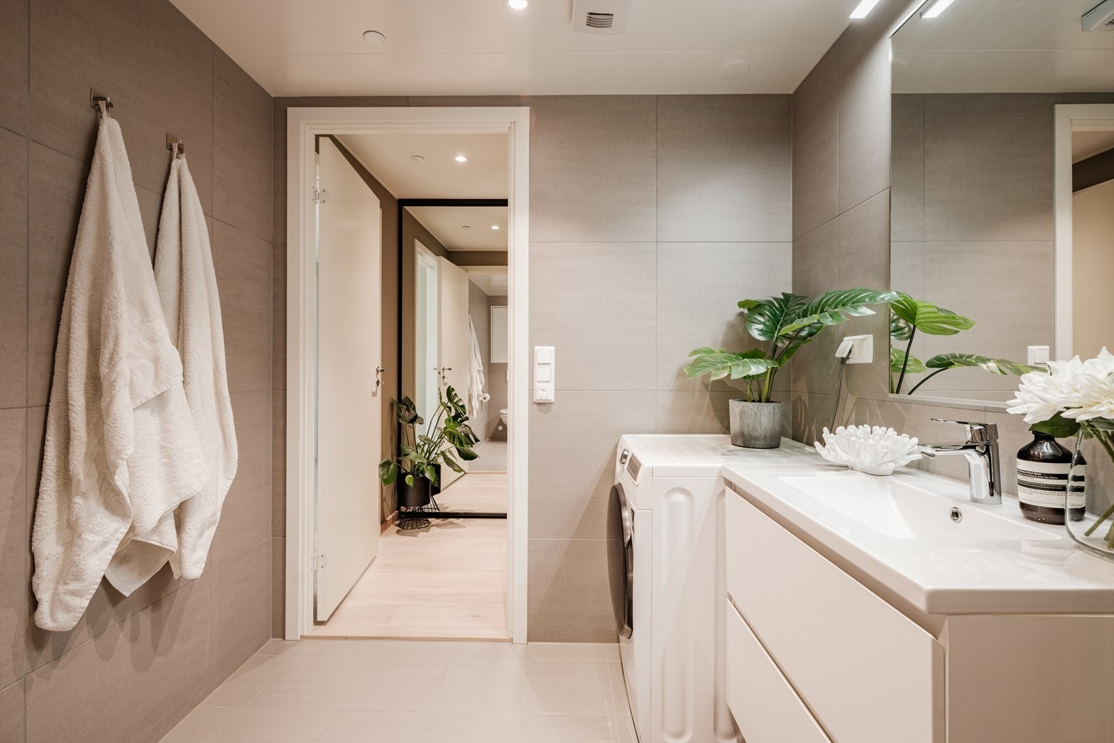 Bad ved gang har samme standard som det andre badet. Galleribilde