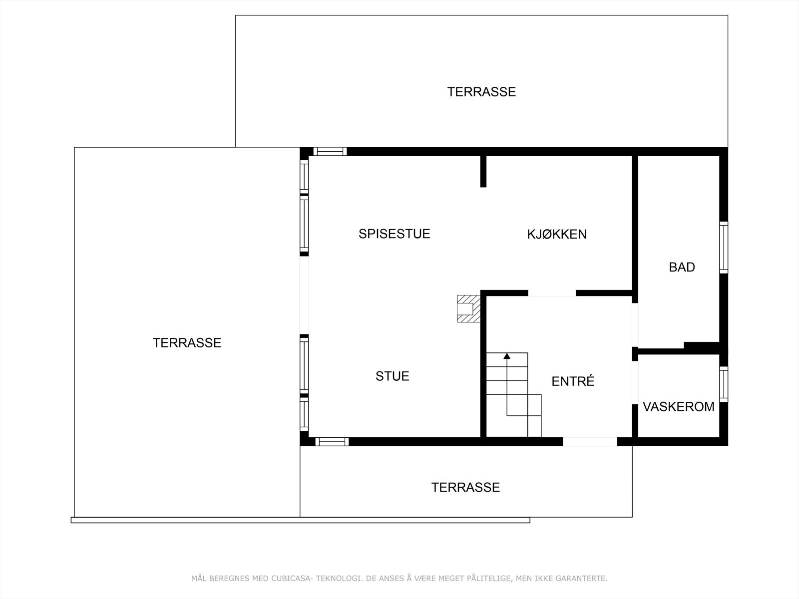 Vi tar en rask titt på plantegningen for orientering, og starter i første etasje. Galleribilde