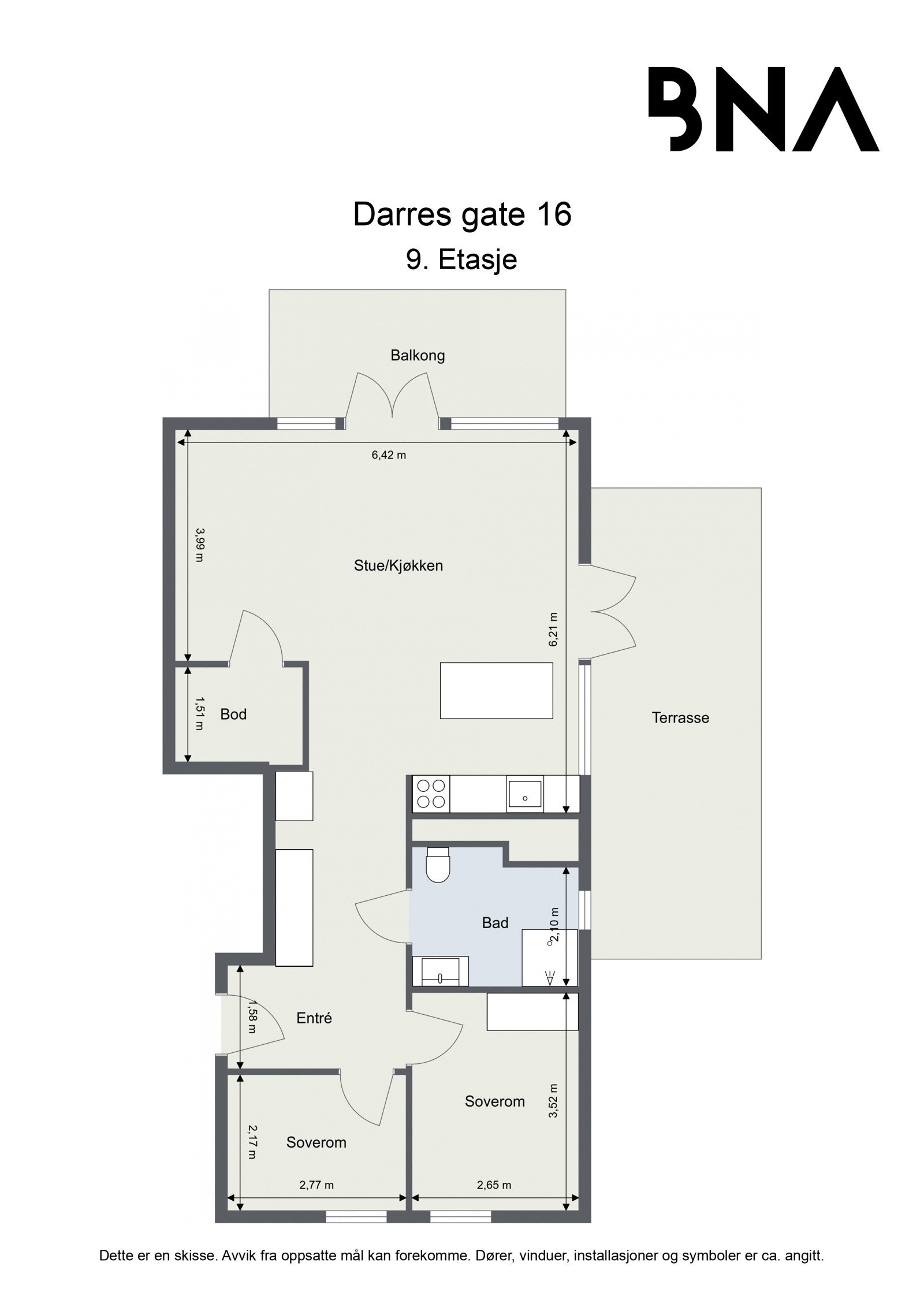 Plantegning Galleribilde