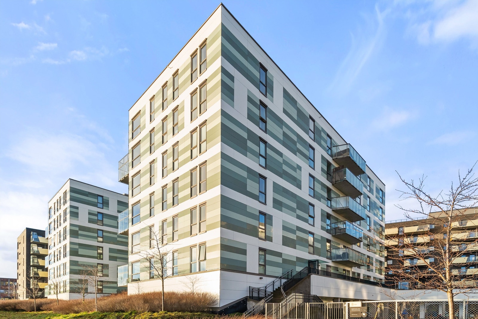 Leilighetsbygget er fra 2019. Galleribilde