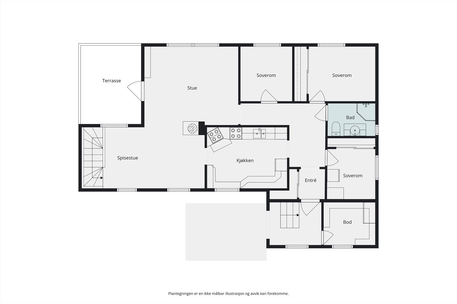 Plantegning første etasje Galleribilde