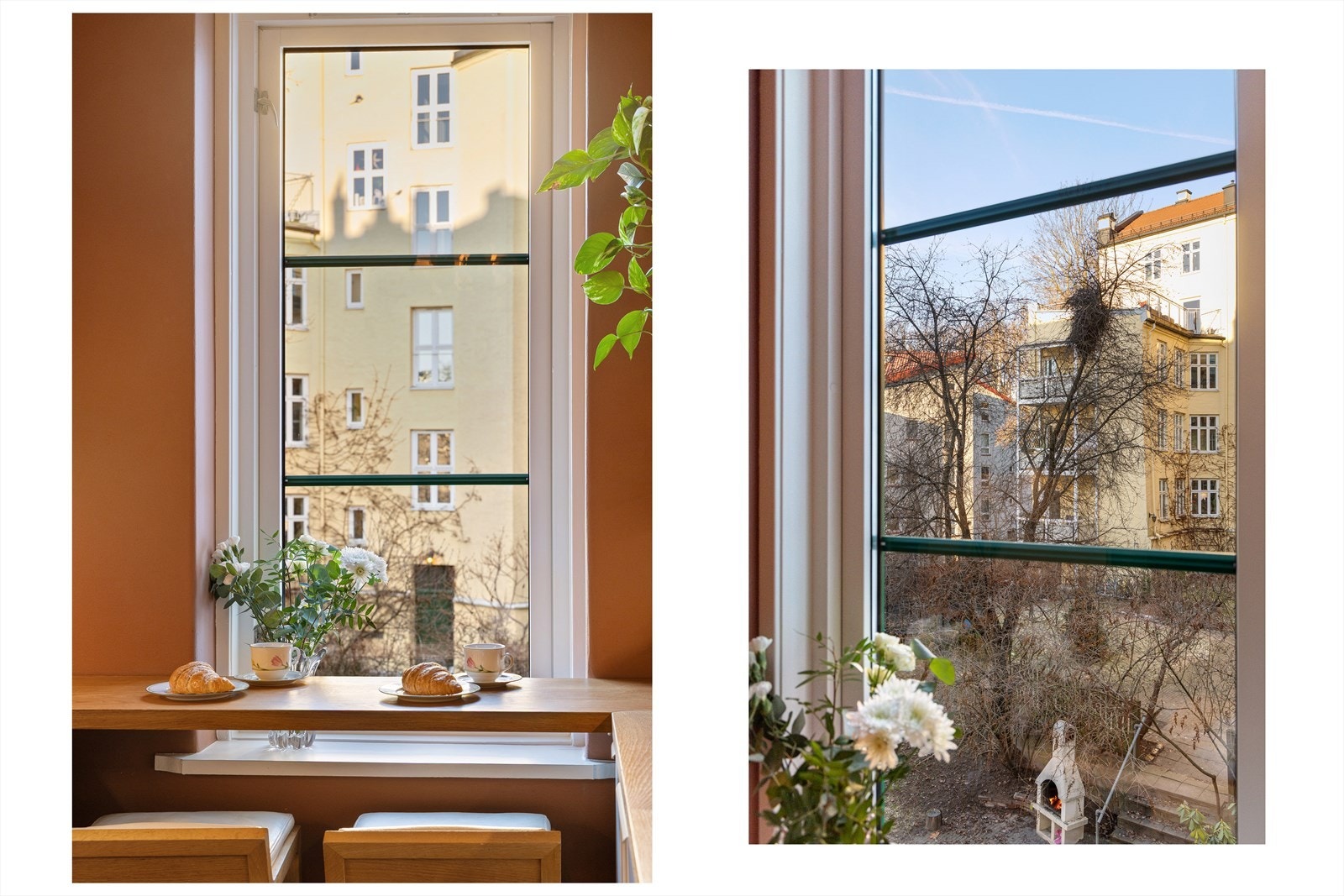 Hyggelig barløsning ved vinduet med fint utsyn mot bakgården. Galleribilde