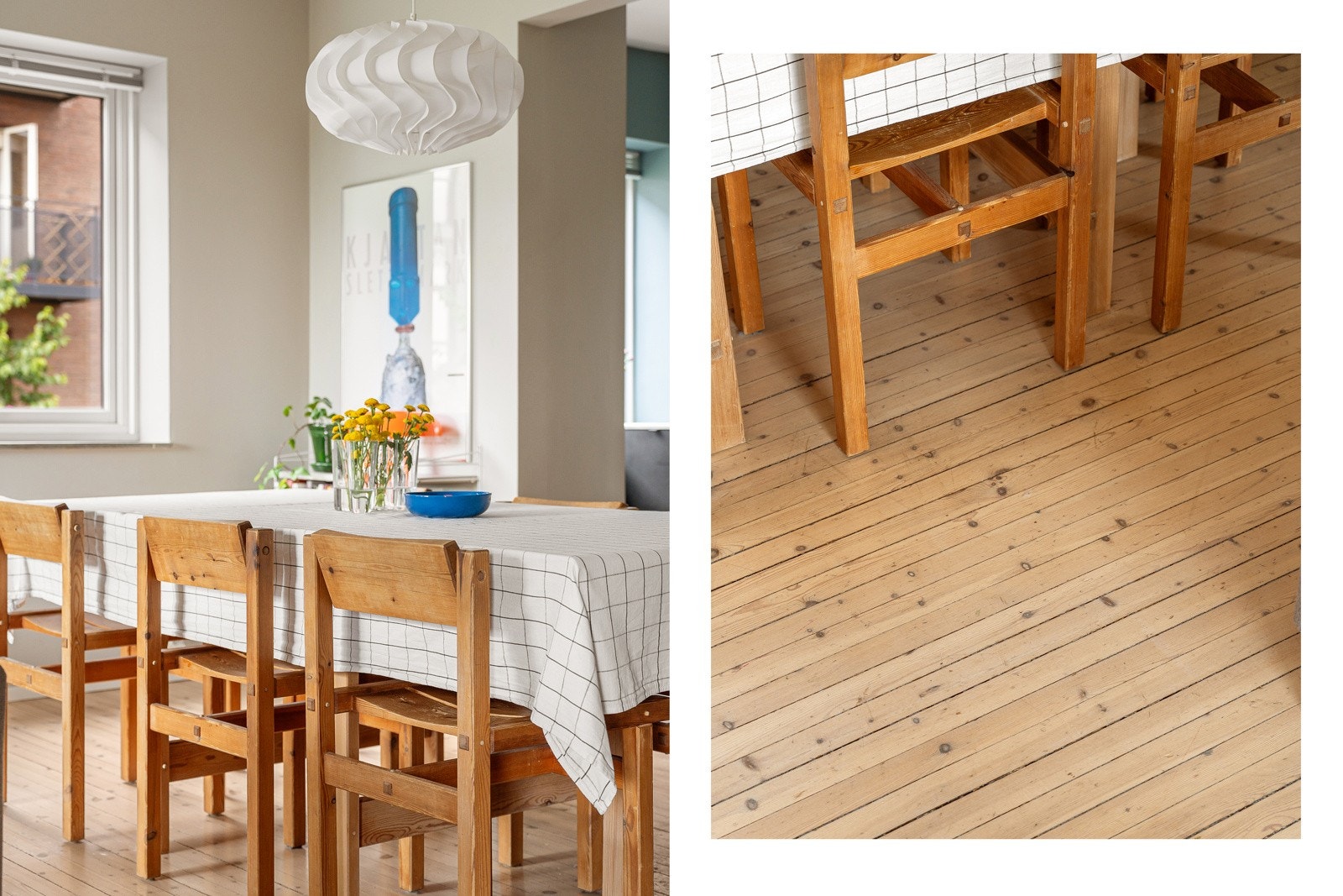 Leiligheten har gjennomgående god standard med flotte originale tregulv og glatte malte overflater i delikate farger. Galleribilde