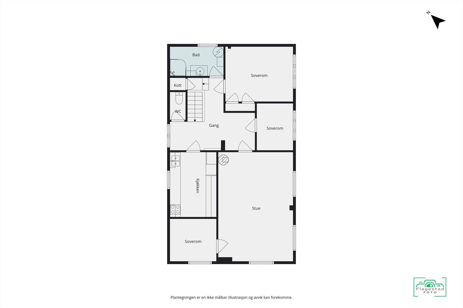 Plantegning 2. etasje Galleribilde
