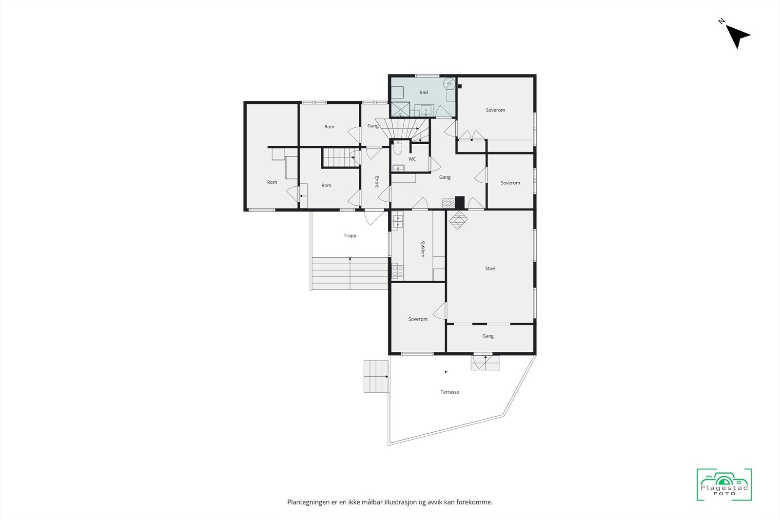 Plantegning 1. etasje Galleribilde