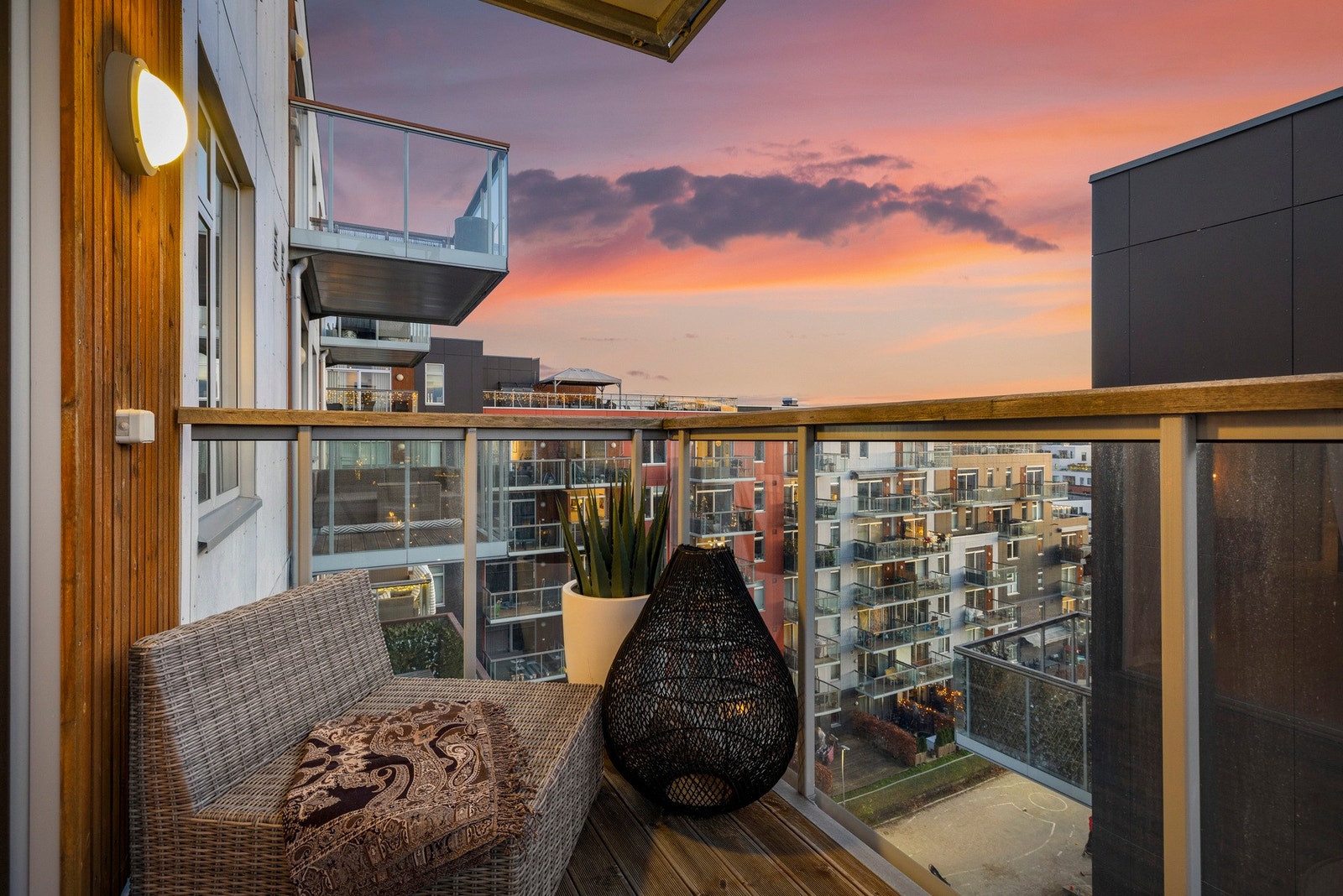 - Sydvendt balkong på ca 6,7 kvm - Galleribilde