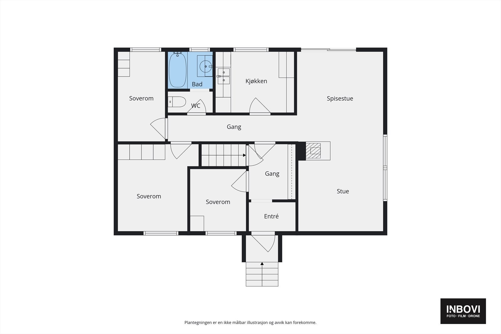 Plantegning 1. etasje Galleribilde