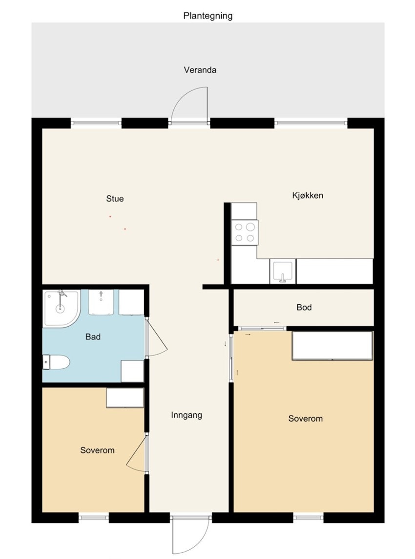 Plantegning. Galleribilde