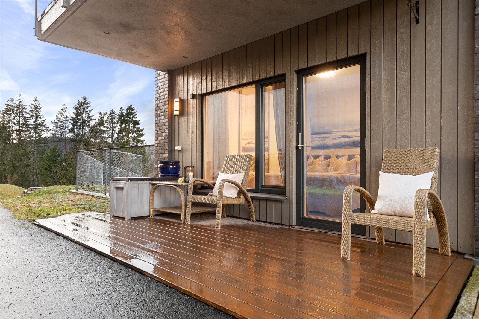 Terrasse utenfor hovedsoverom Galleribilde