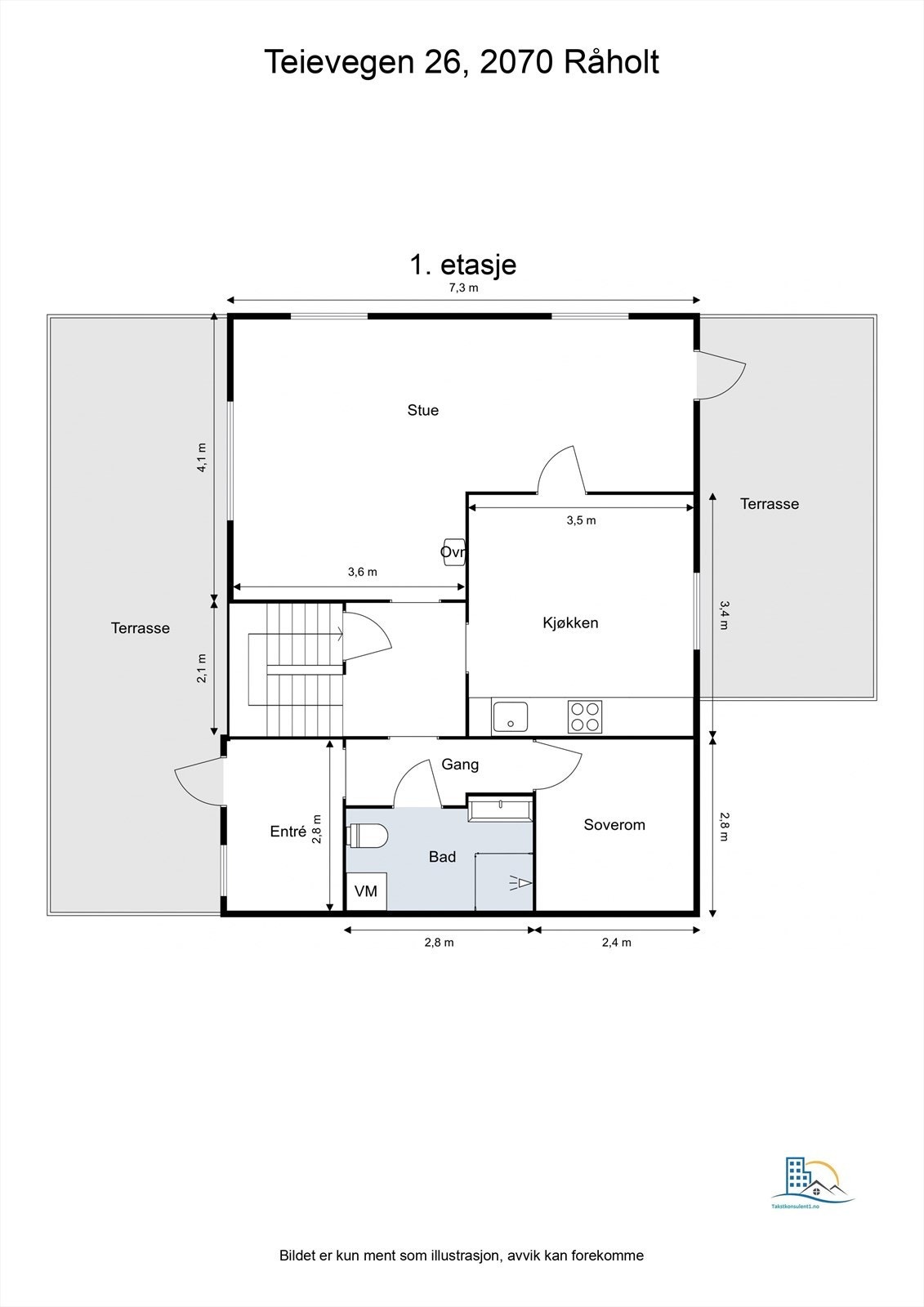 Plantegning 1.etasje Galleribilde
