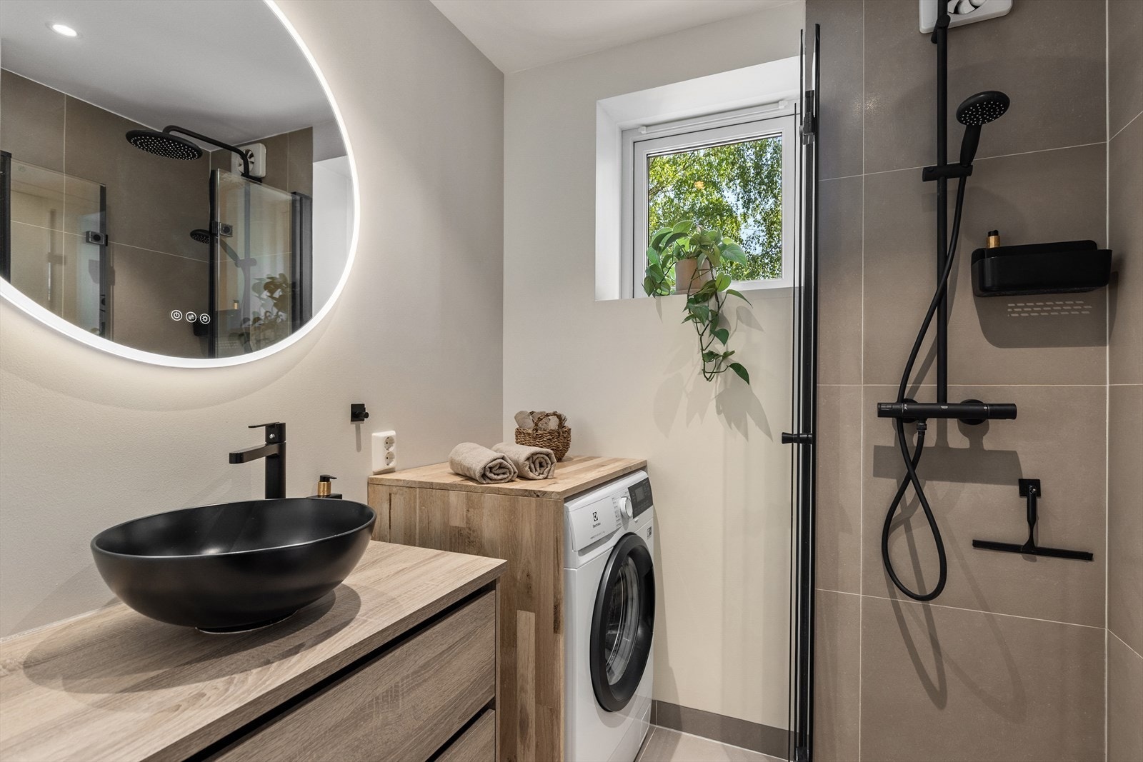 Badet ble pusset opp fra grunn i 2023 og er svært smakfullt Galleribilde