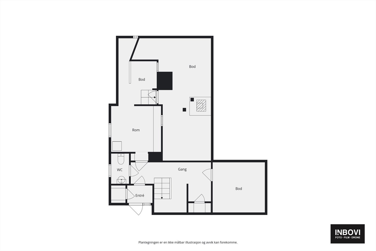 Plantegning sokkeletasje Galleribilde