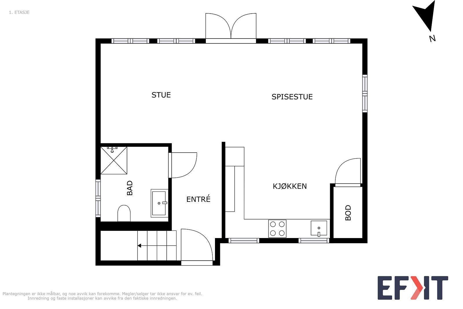 Planskisse 1.etasje. Galleribilde