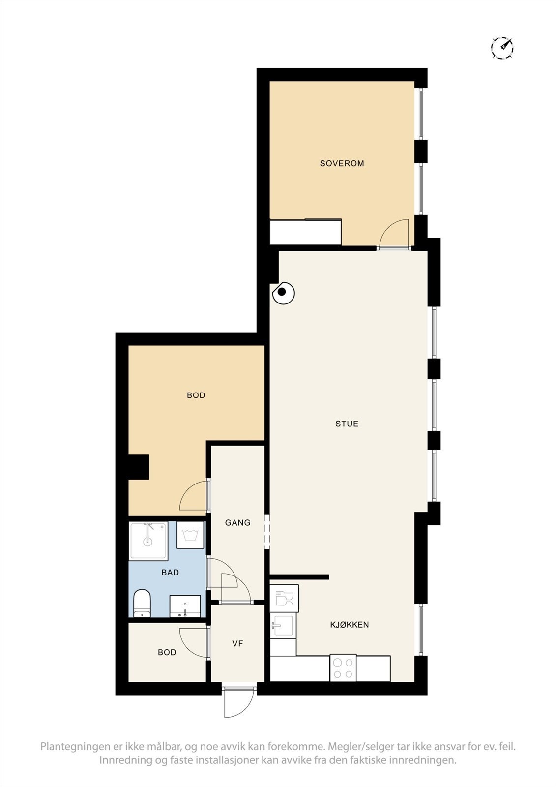 Plantegning - Utleieleilighet. Galleribilde