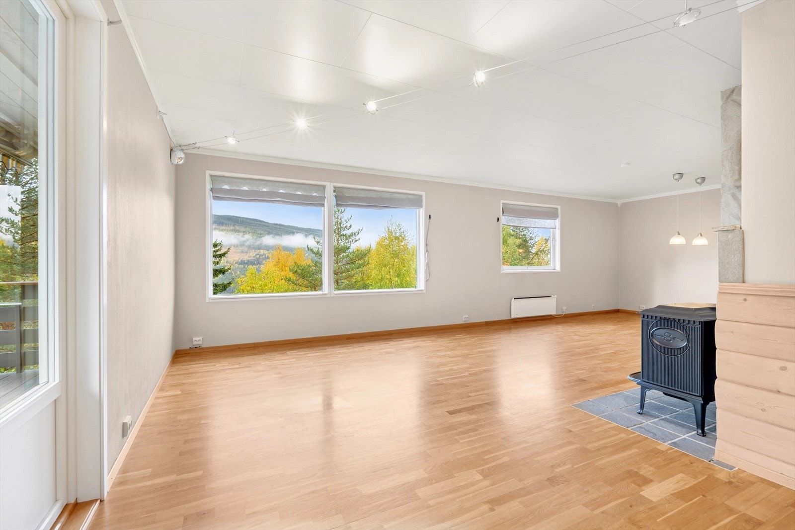 Stuen oppleves som et lyst og fint rom med mye lysinnslipp. Galleribilde