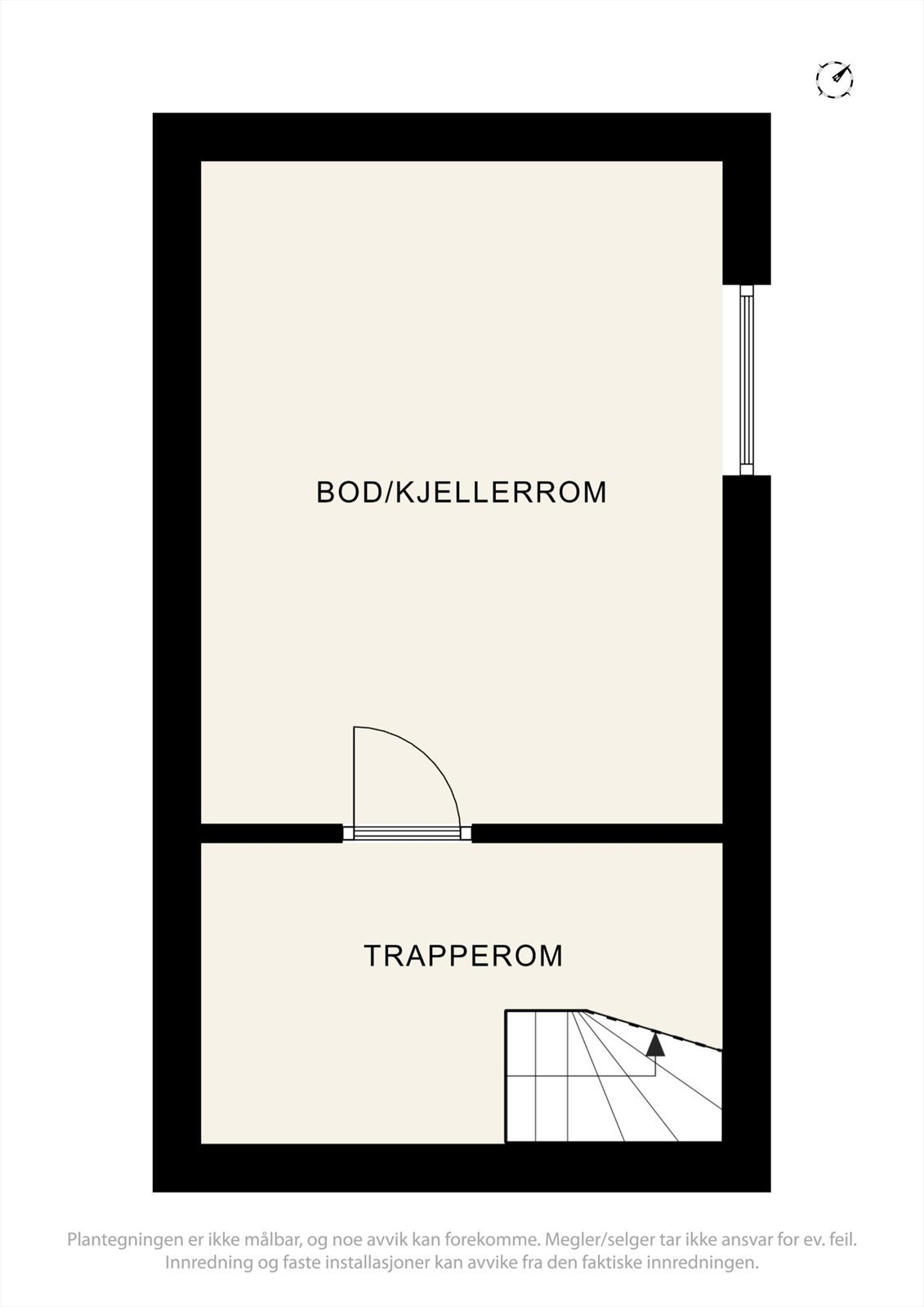 Plantegning - Eneboligens hoveddel/underetasje. Galleribilde