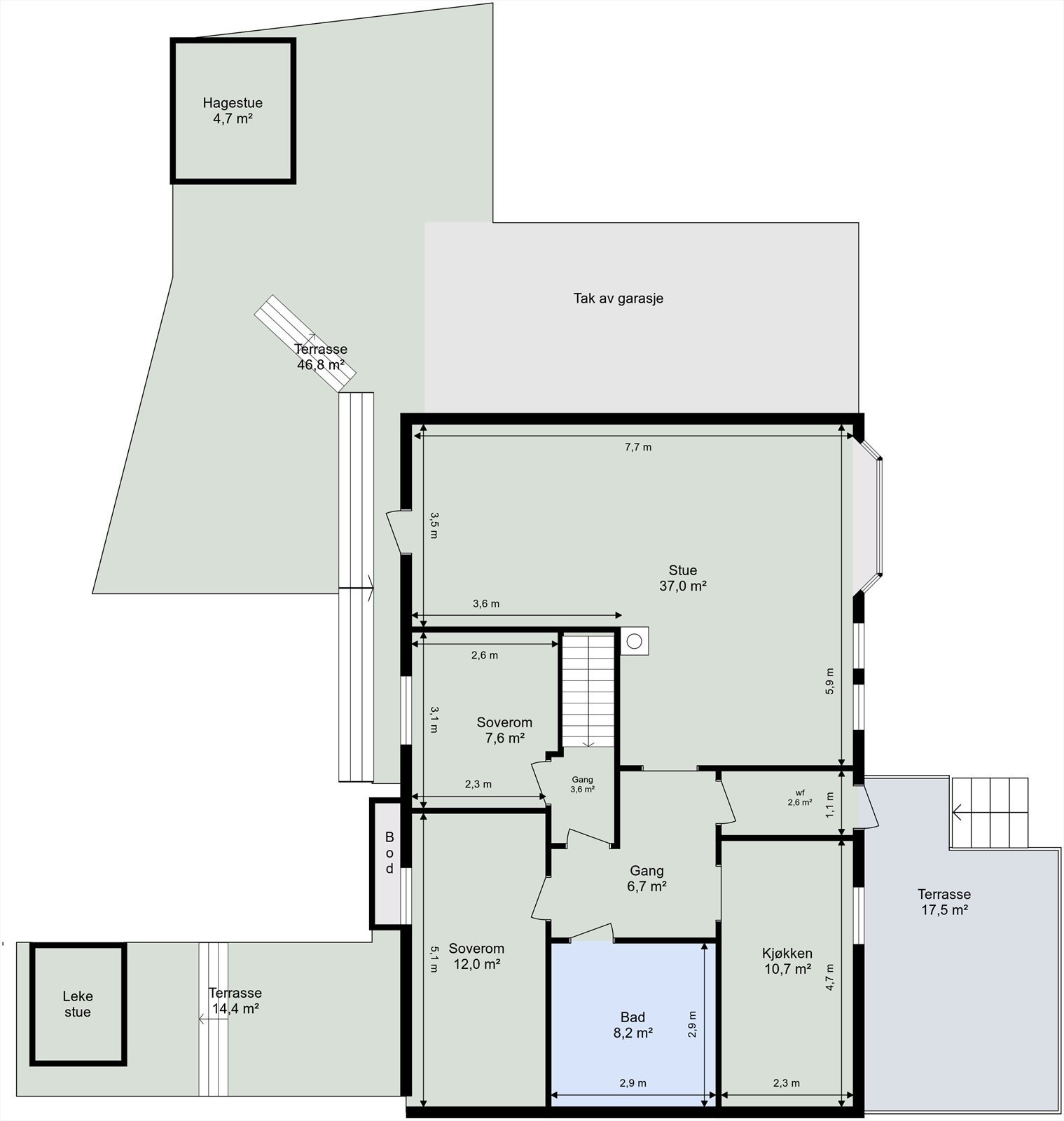 Planskisse 1.etasje Galleribilde