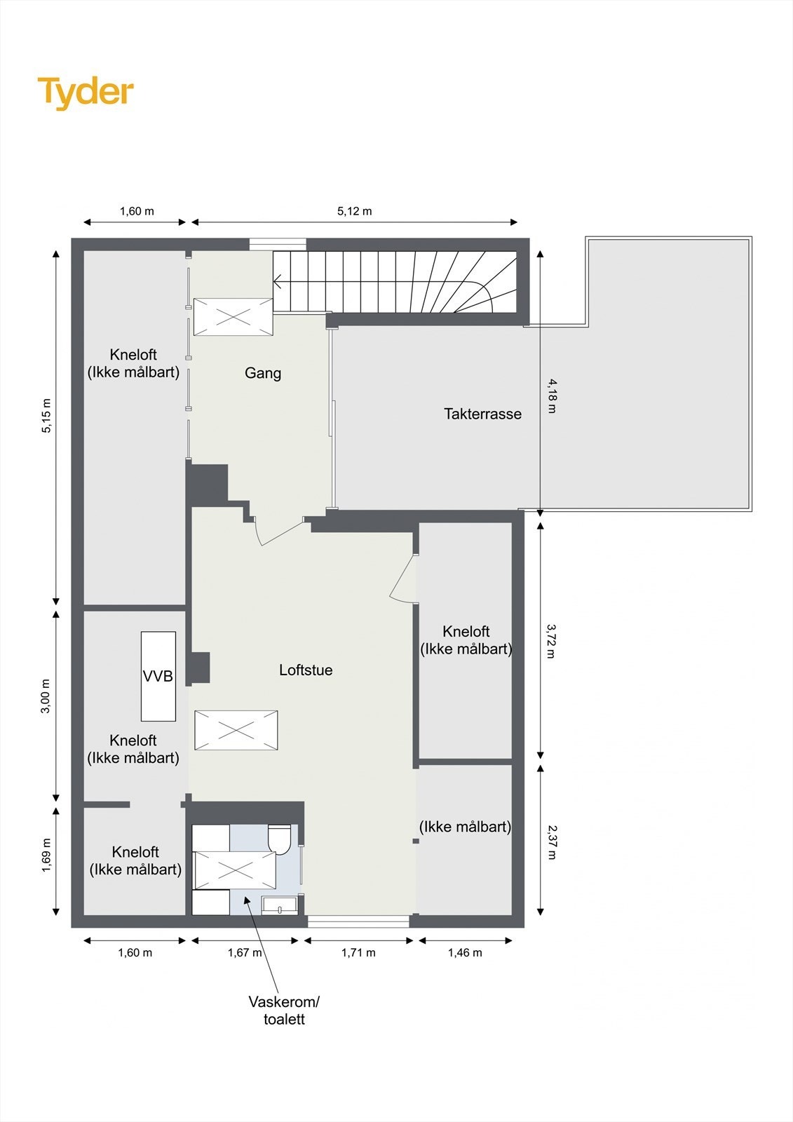 Røahagan 33B - Loftetasje Galleribilde