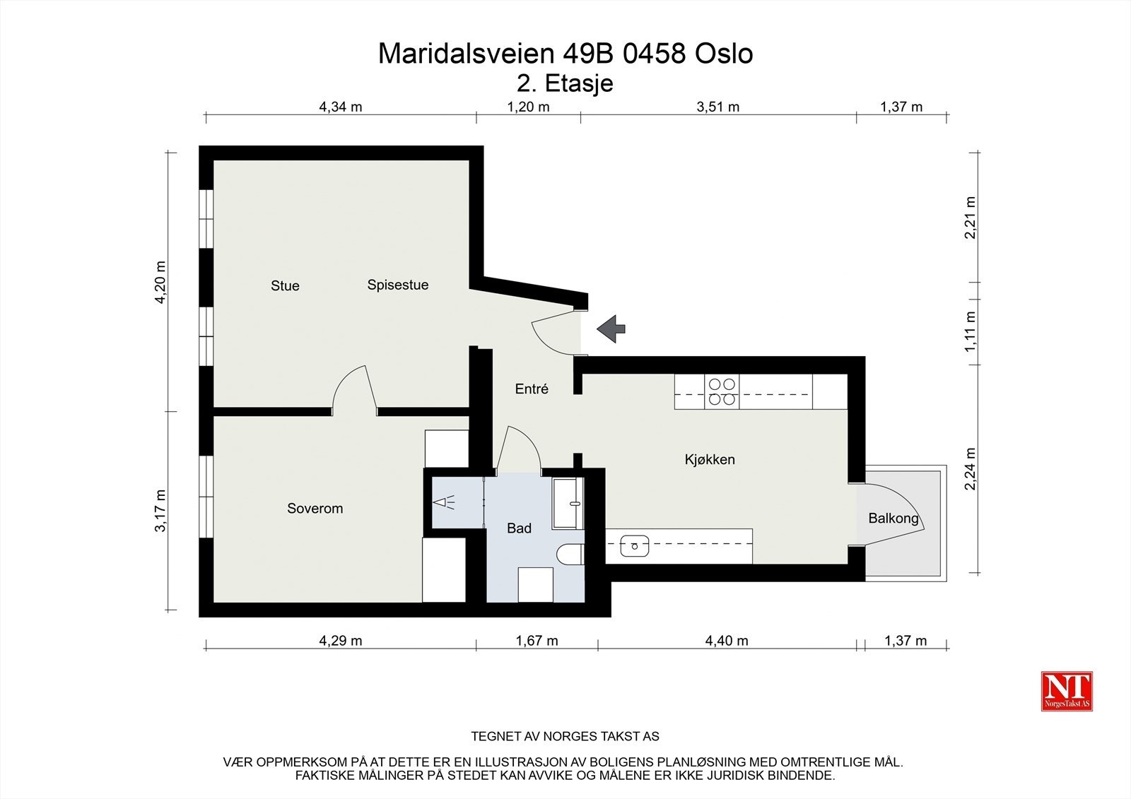 Vi starter med plantegningen før du blar deg videre. Det medfølger også en kjellerbod på ca. 5 m². Galleribilde