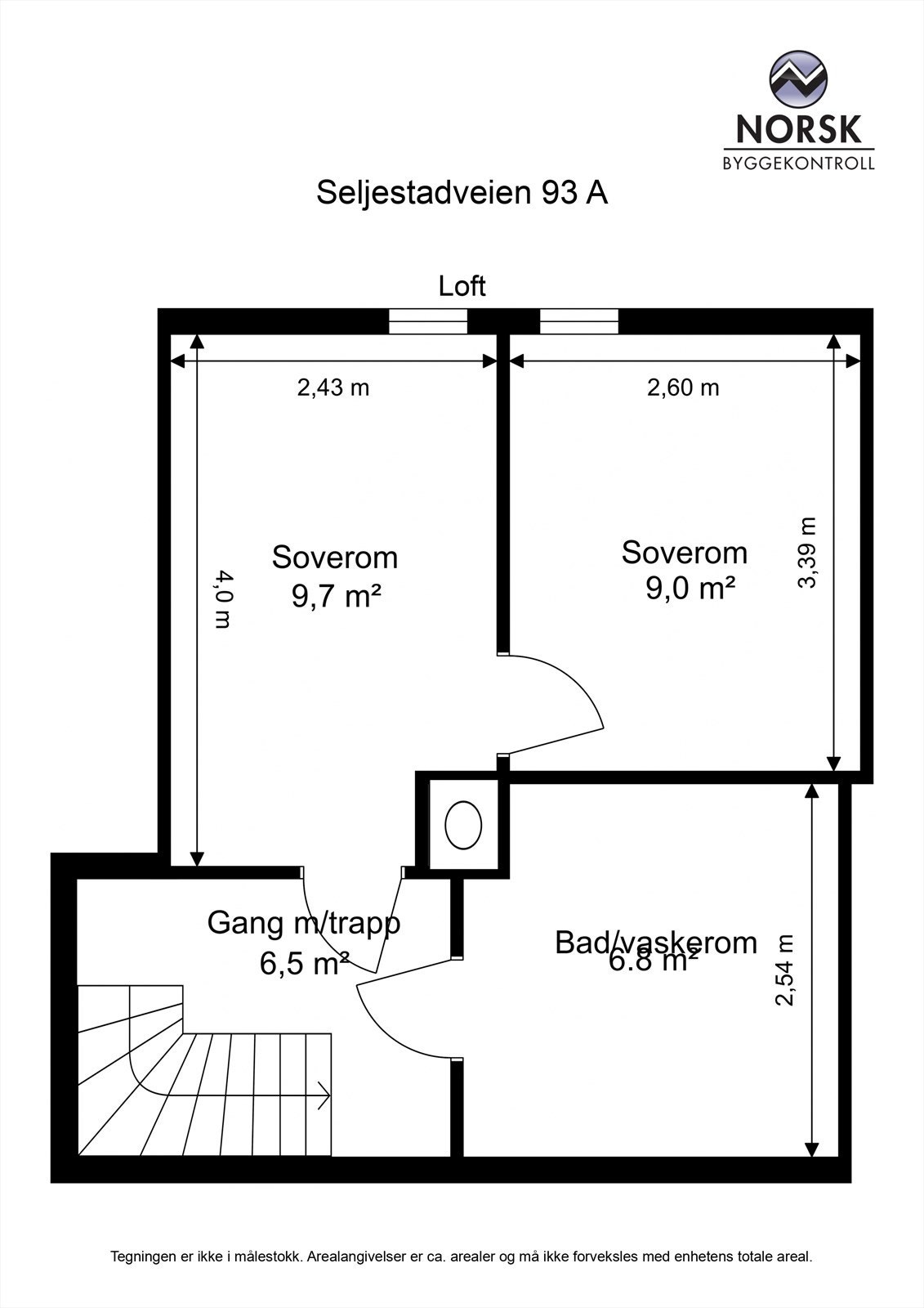 Planskisse loft. Galleribilde