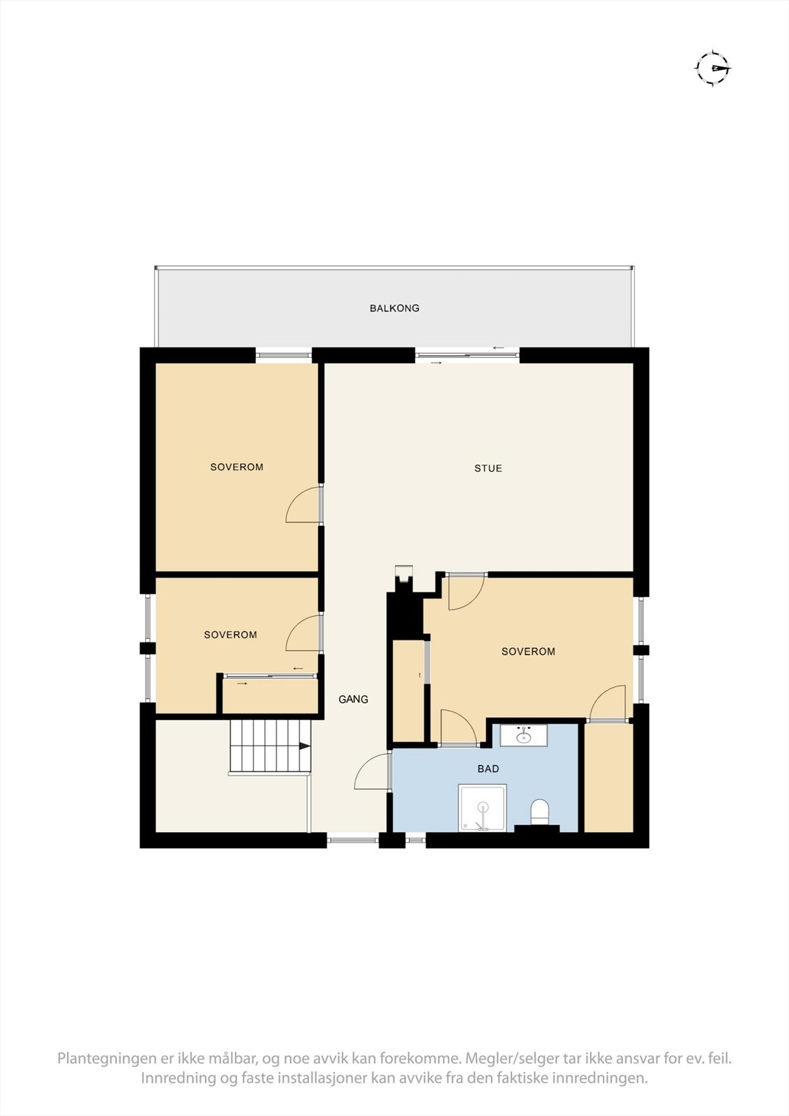 Plantegning andre etasje. Galleribilde