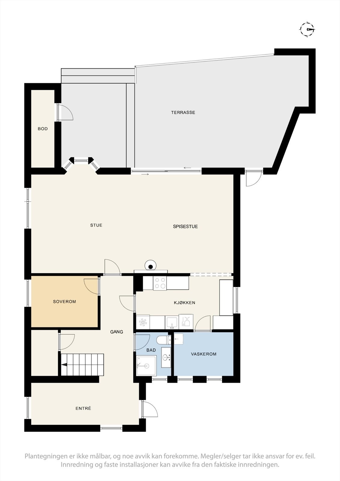 Plantegning første etasje. Galleribilde