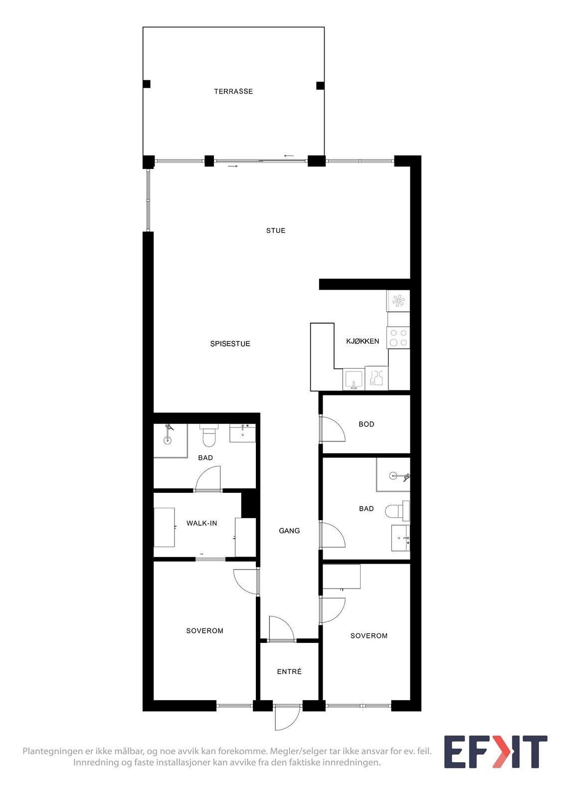Seksjon 3 Praktisk planløsning og trappefri adkomst. Galleribilde