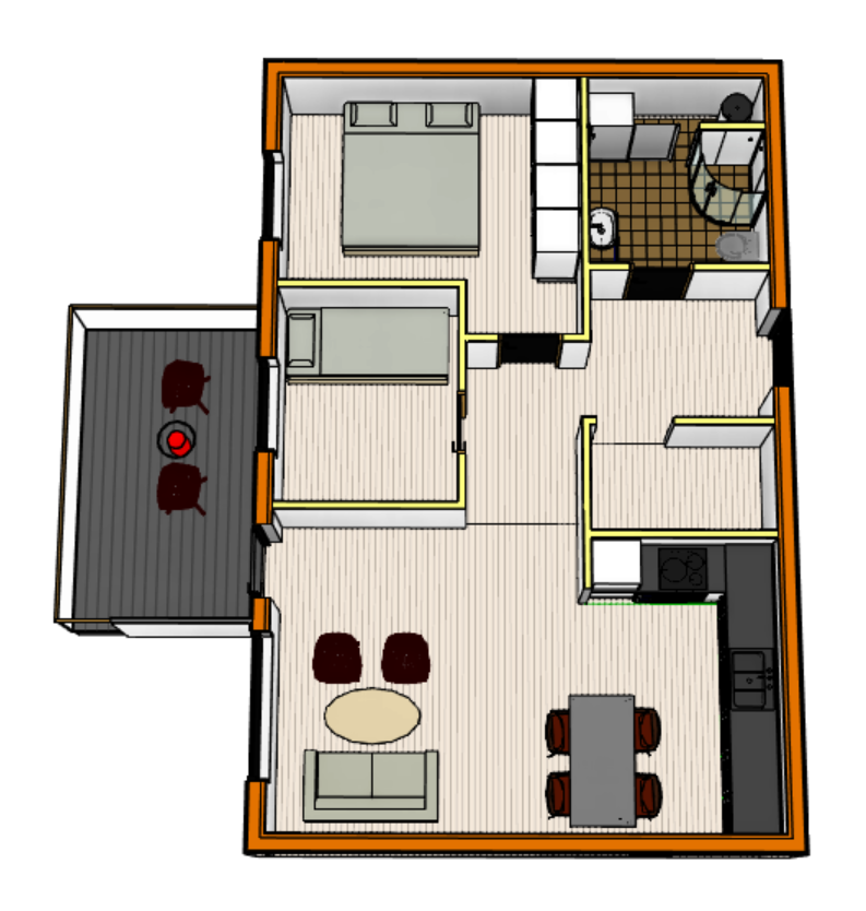 Wanny Woldstads veg 123 - 3D tegning Galleribilde