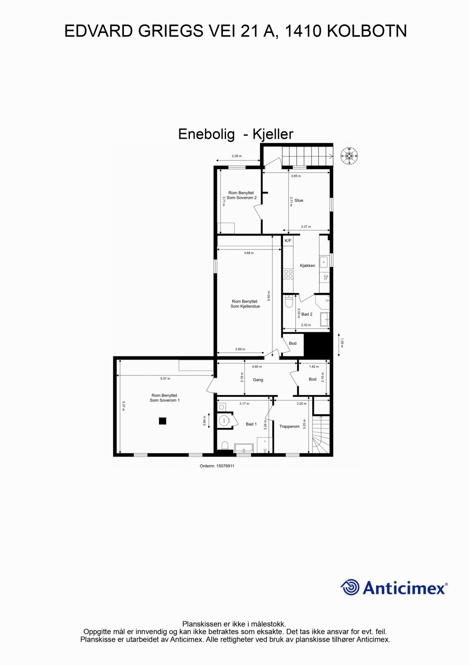 Plantegning underetasje Galleribilde