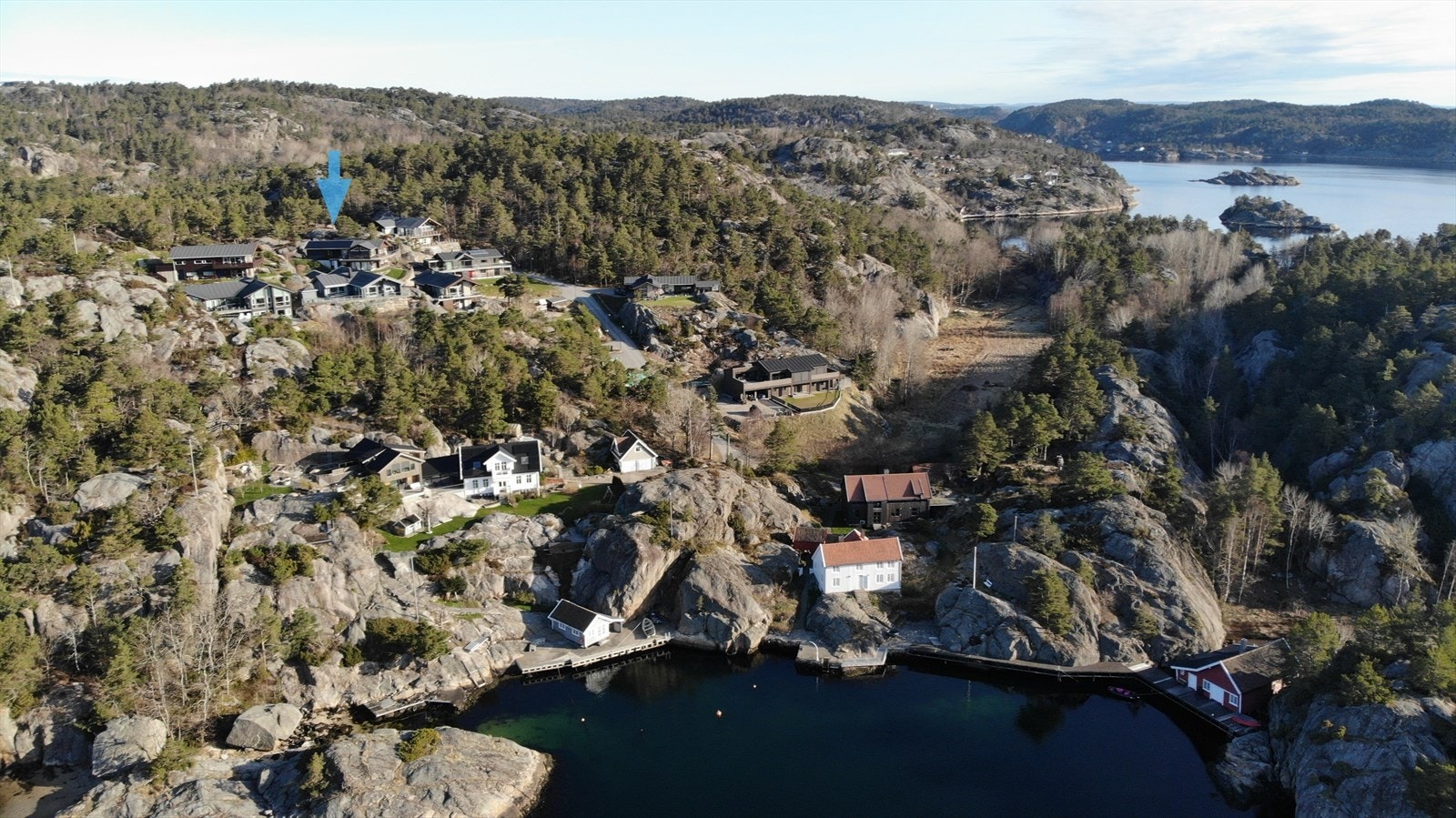 Boligområdet sett fra sjøen Galleribilde