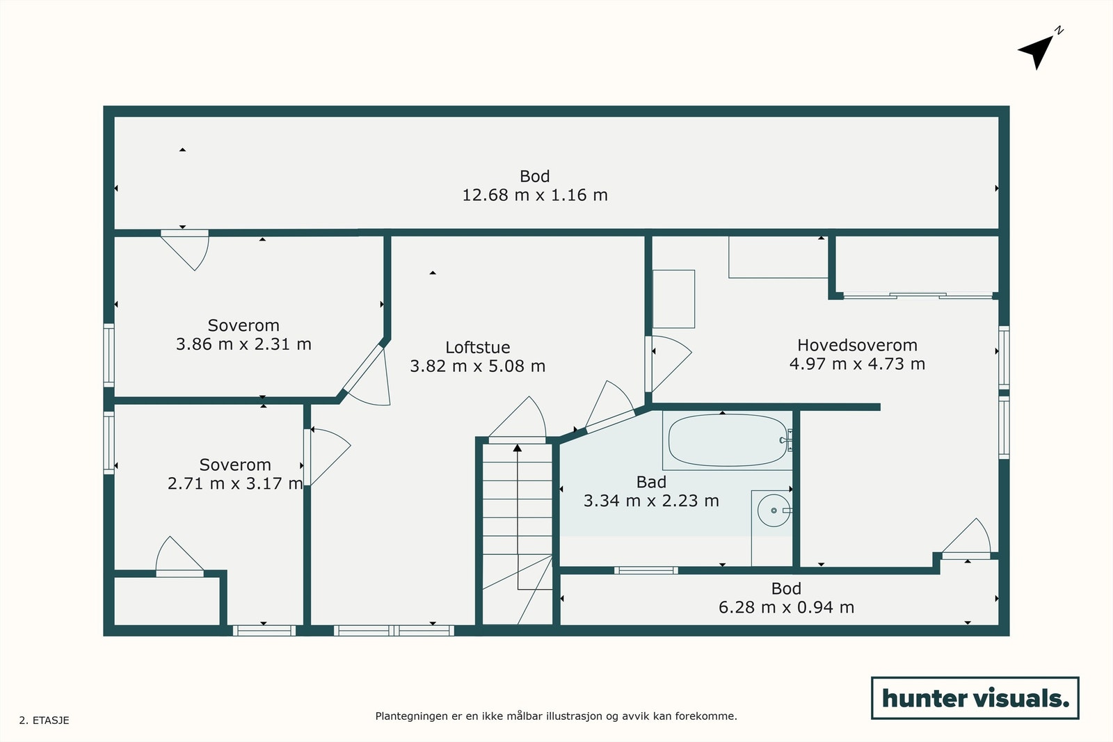 Plantegning 2. etasje. Galleribilde