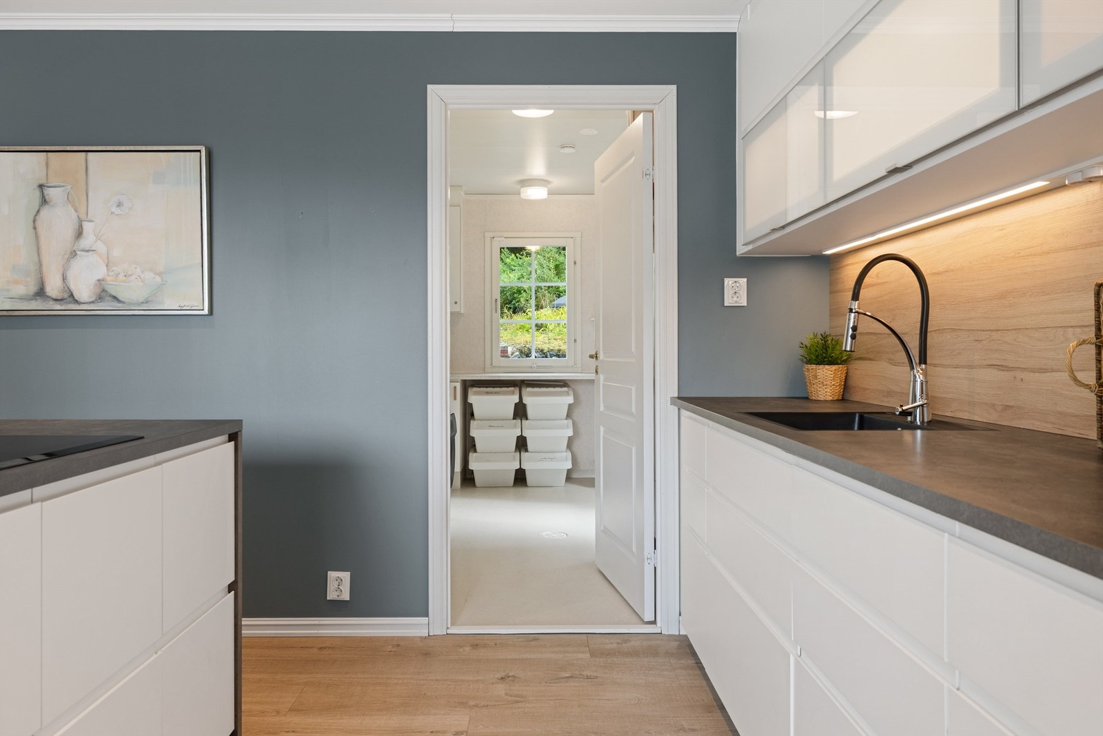 Like ved kjøkkenet er det vaskerom. Galleribilde