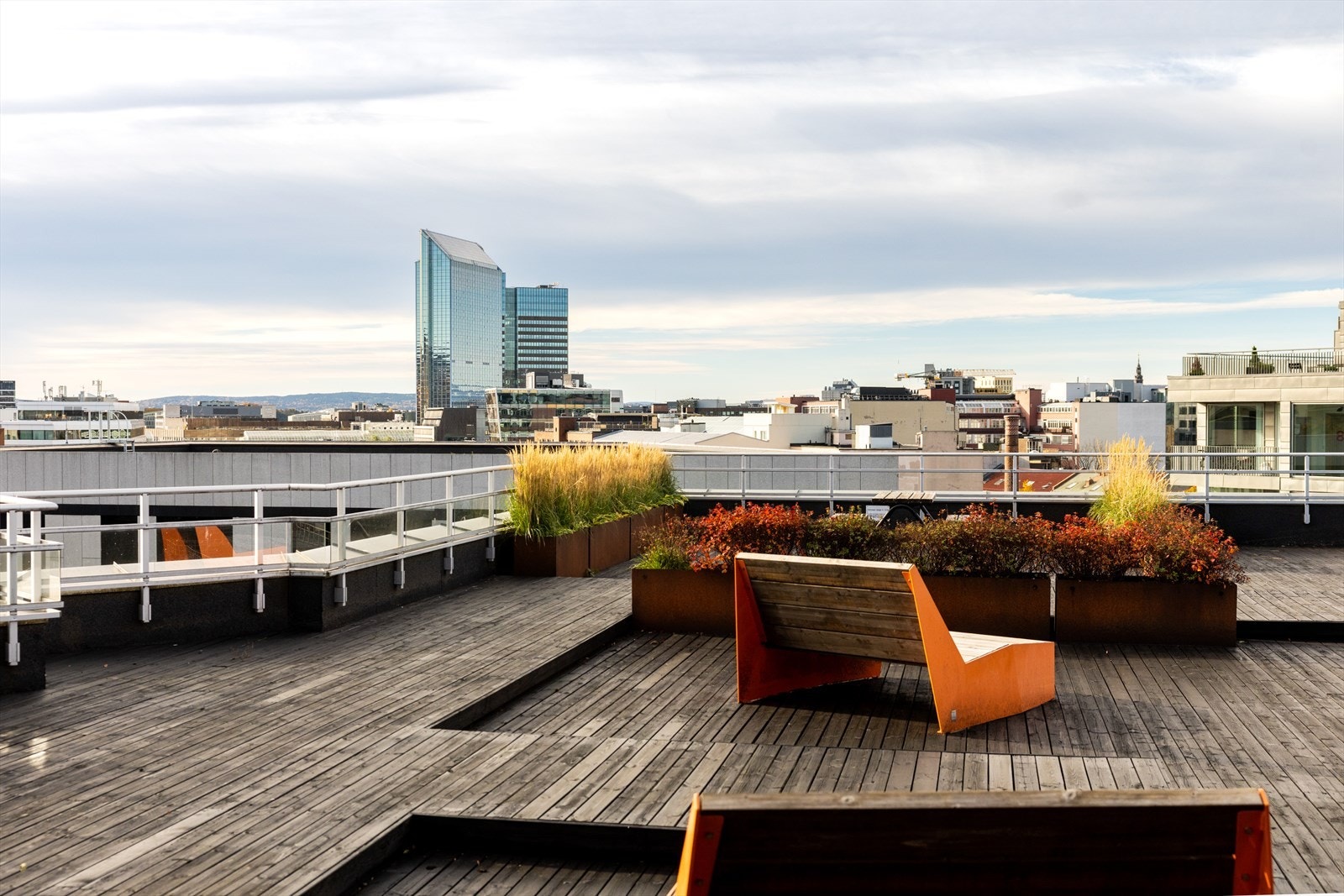 Sameiet har også en flott felles takterrasse med bred utsikt. Galleribilde