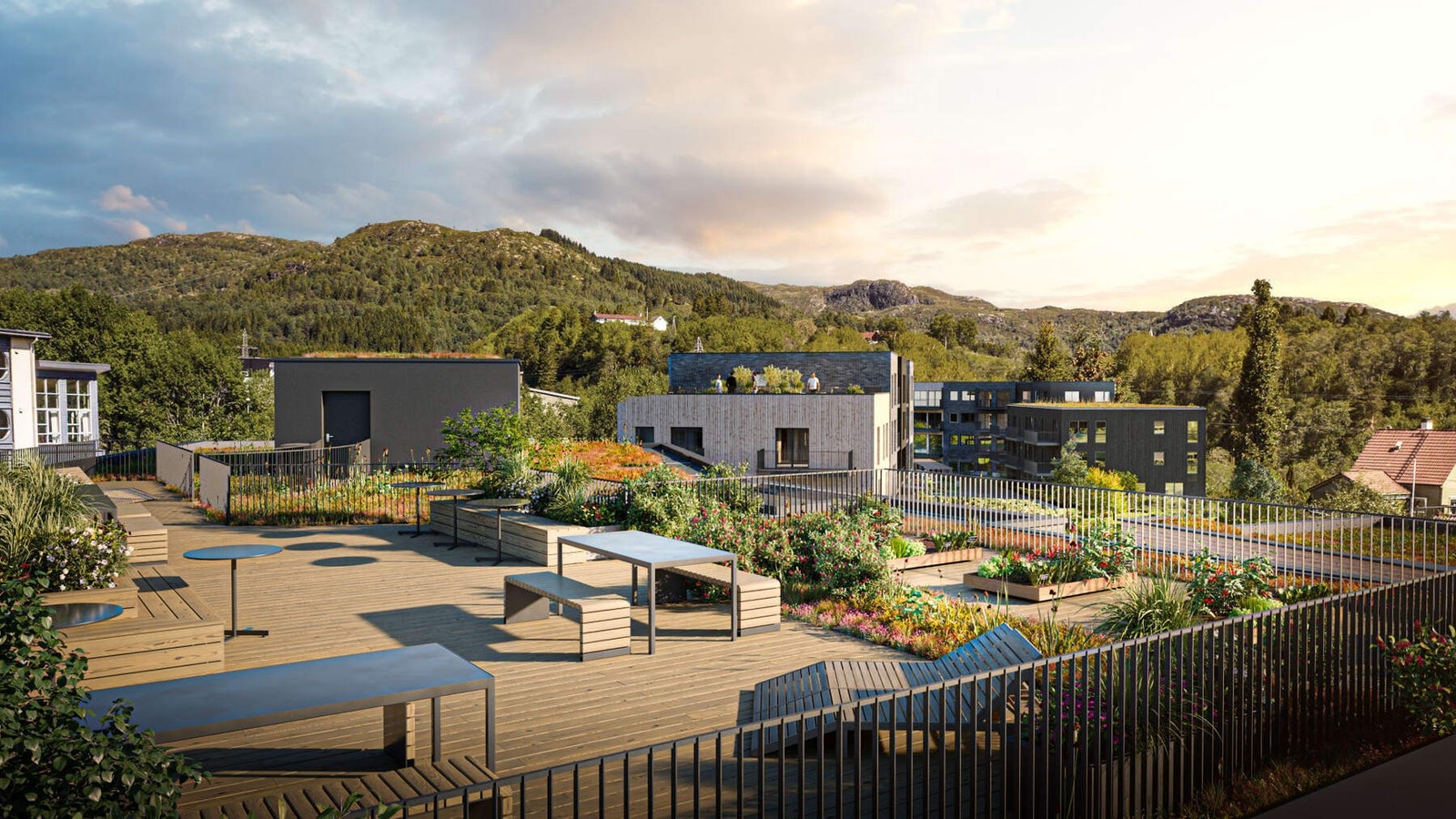 Takterrasse - Illustrasjonsbiilde kan være fra andre leiligheter avvik kan forekomme. Galleribilde